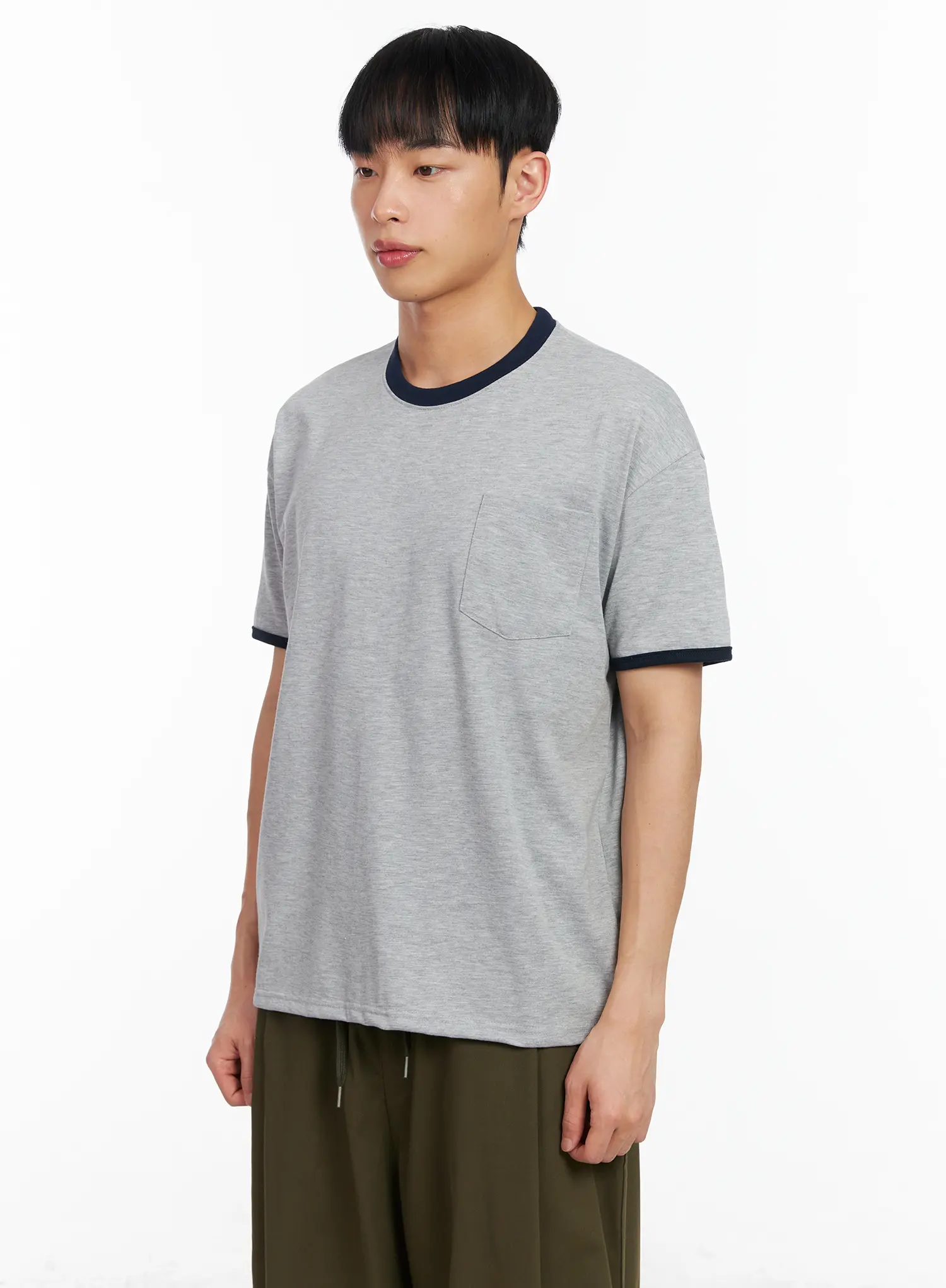 Men's Cotton Contrast Trim Tee IA501 - Image 5
