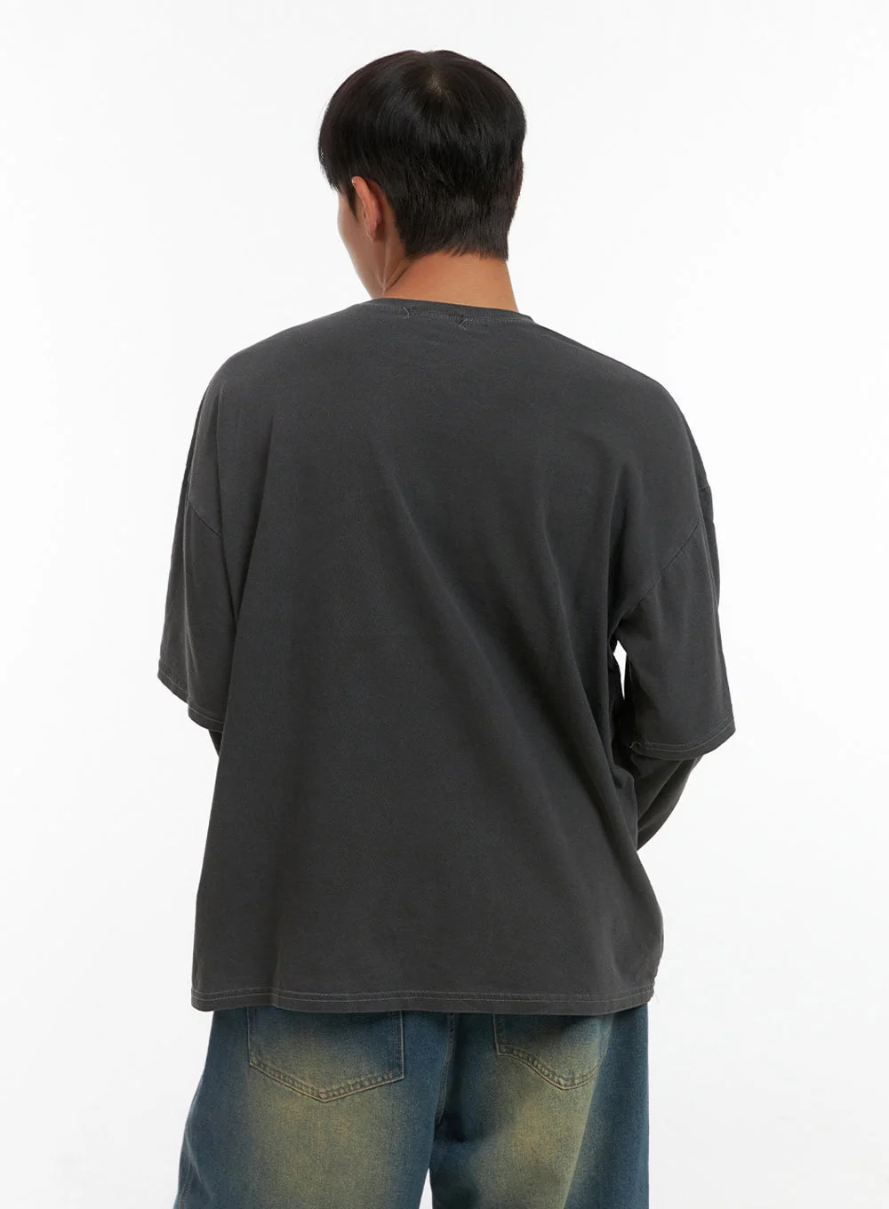 Men's Cotton Graphic Layered Long Sleeve IS420 - Image 5