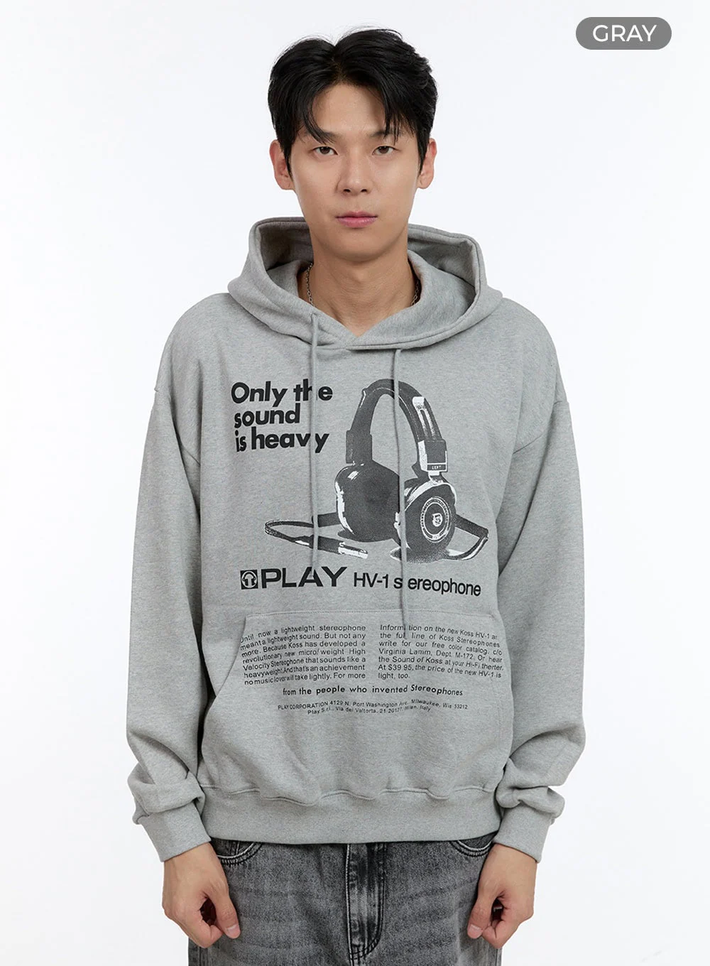 Men's Cotton Lettering Graphic Hoodie IG427 - Image 10