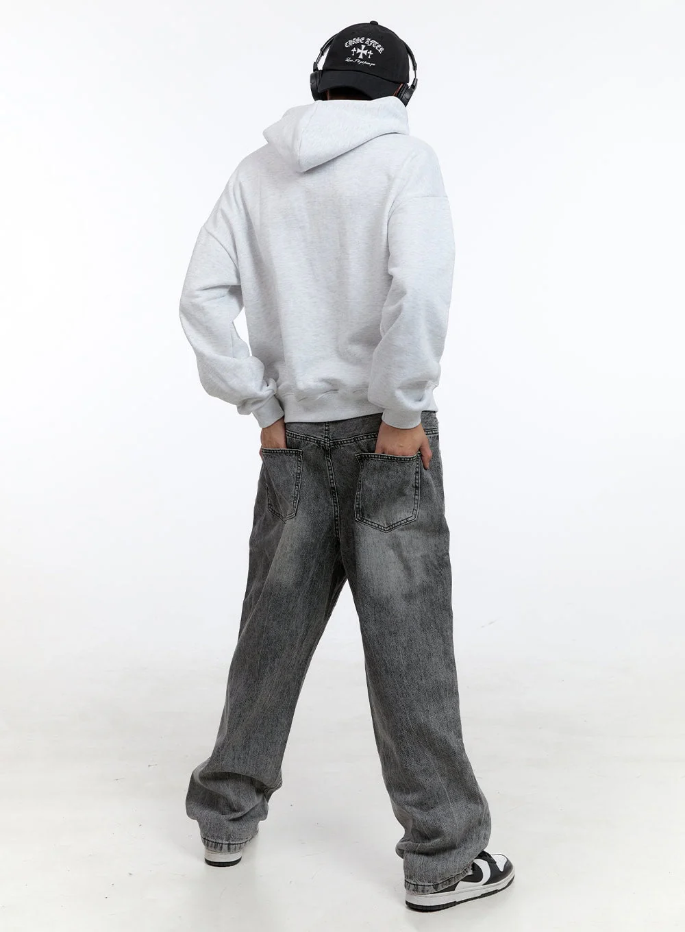 Men's Cotton Lettering Graphic Hoodie IG427 - Image 8
