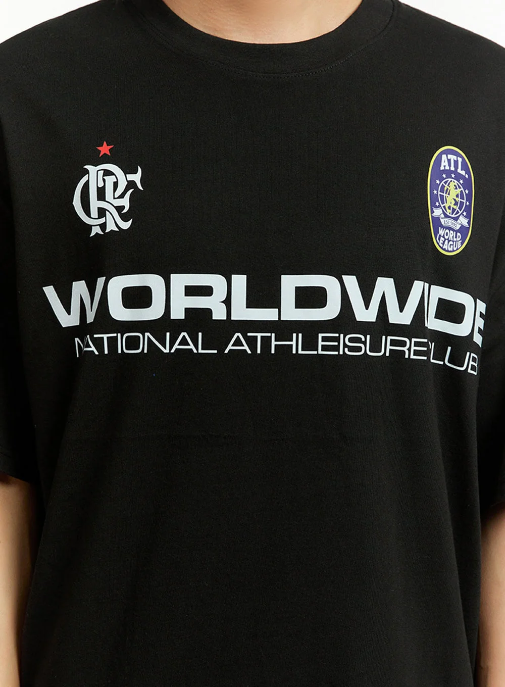 Men's Cotton Lettering Loose Fit T-Shirt IL412 - Image 2