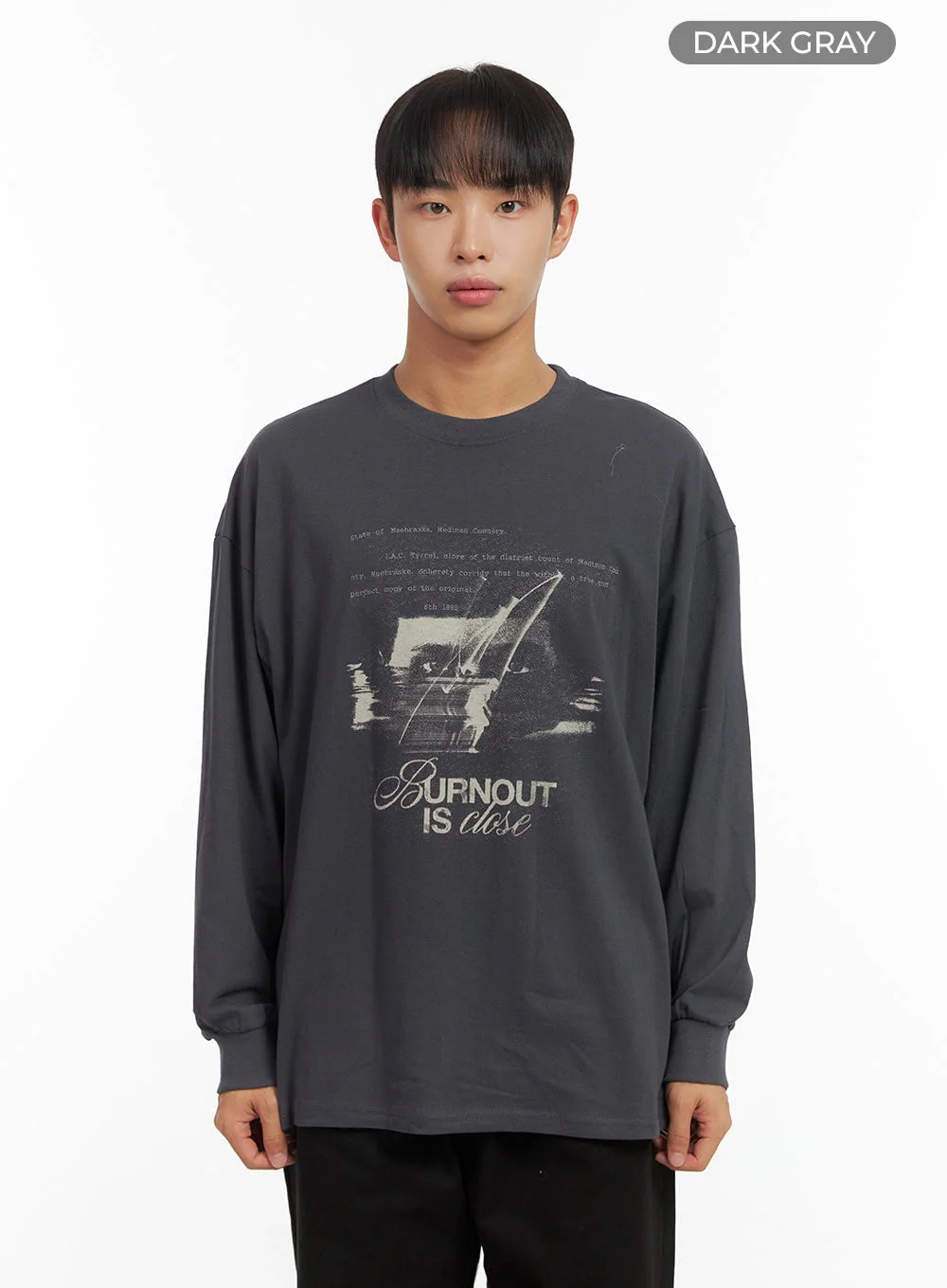 Men's Cotton Loose Fit Graphic Print Top CO408 - Image 10