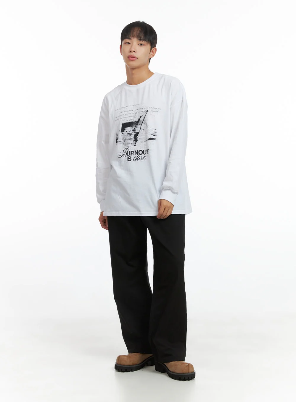 Men's Cotton Loose Fit Graphic Print Top CO408 - Image 2