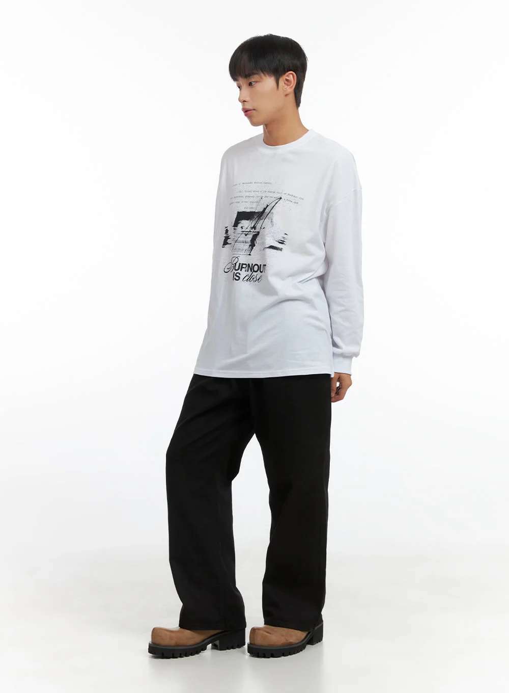 Men's Cotton Loose Fit Graphic Print Top CO408 - Image 4