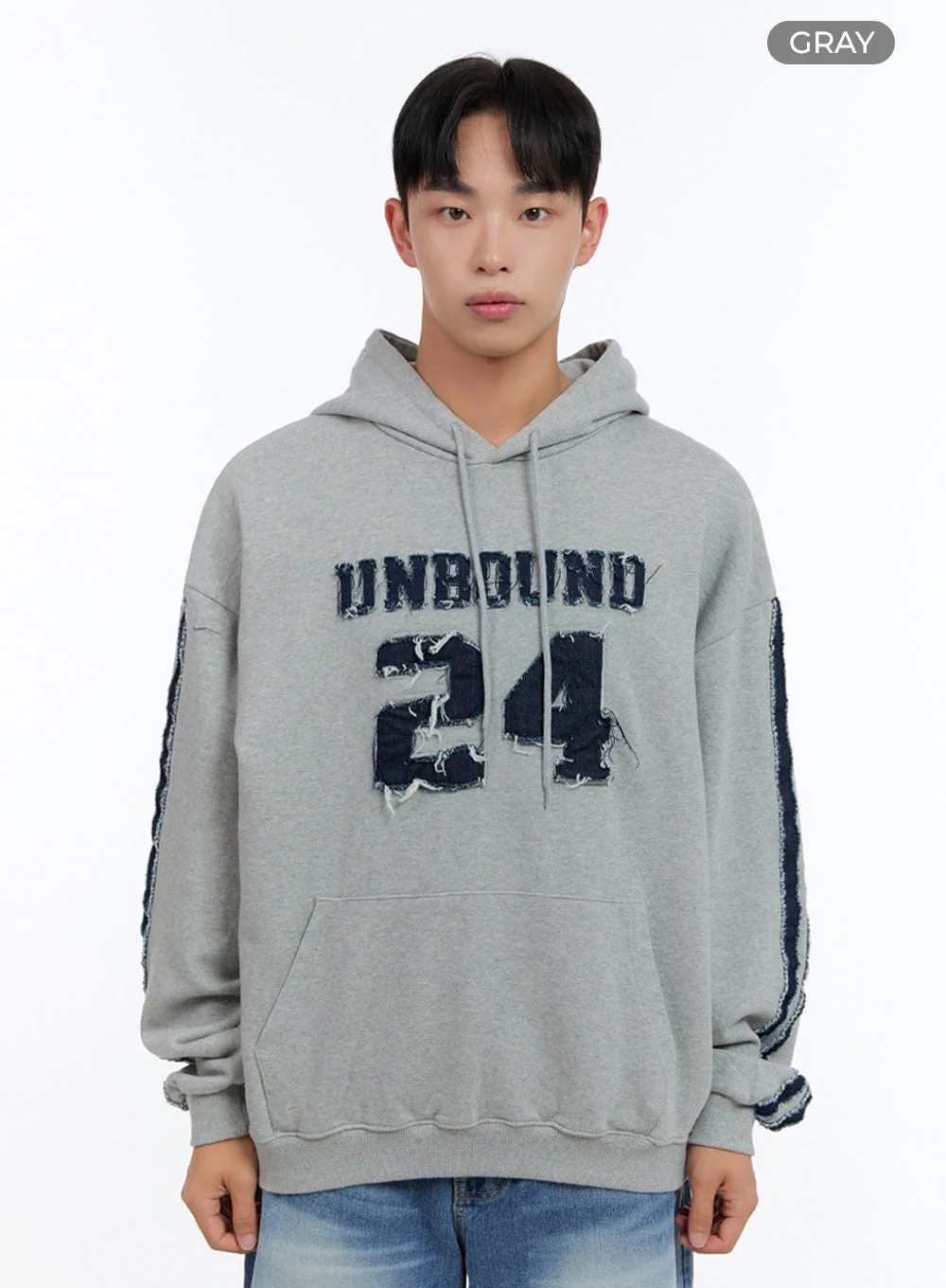 Men's  Cotton Patchwork Hoodie  IS412 - Image 10
