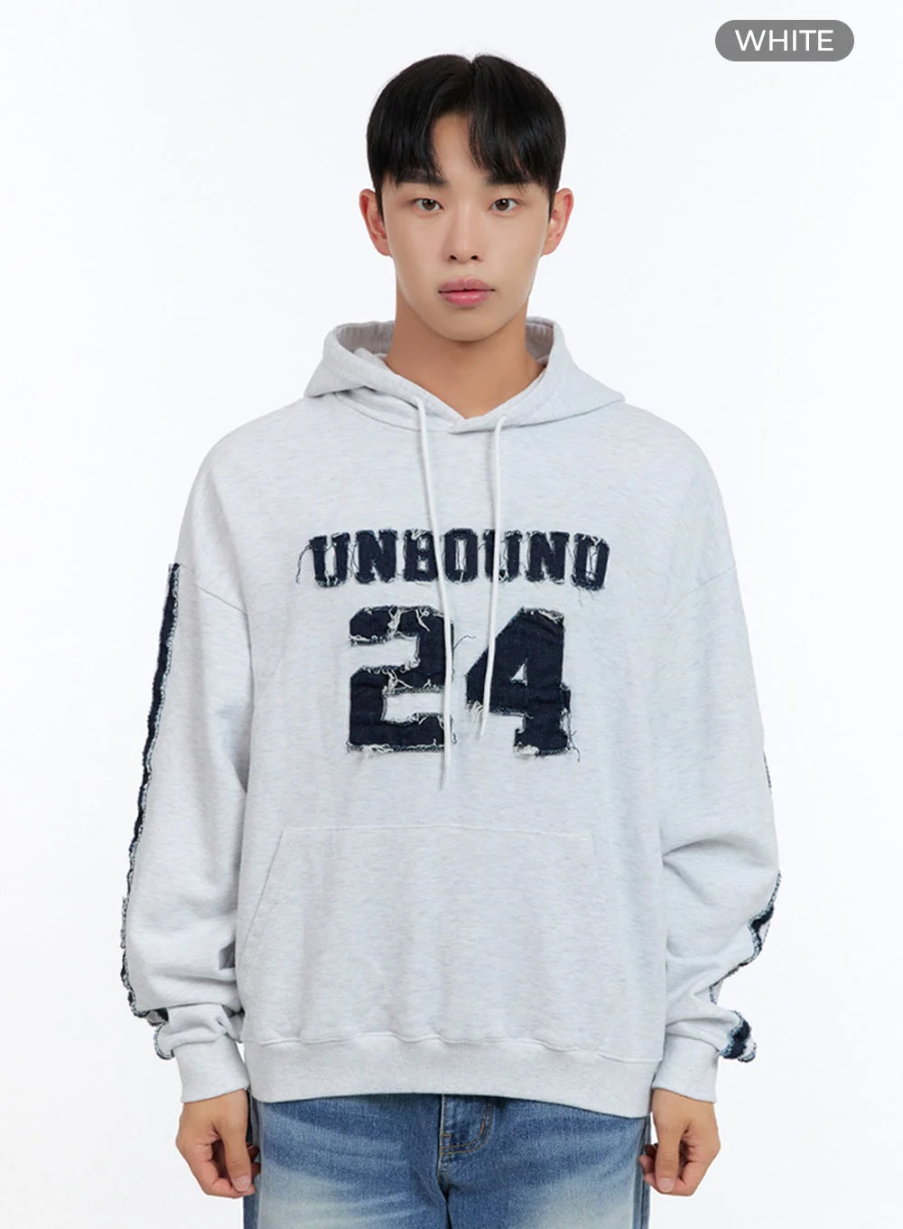 Men's  Cotton Patchwork Hoodie  IS412 - Image 11