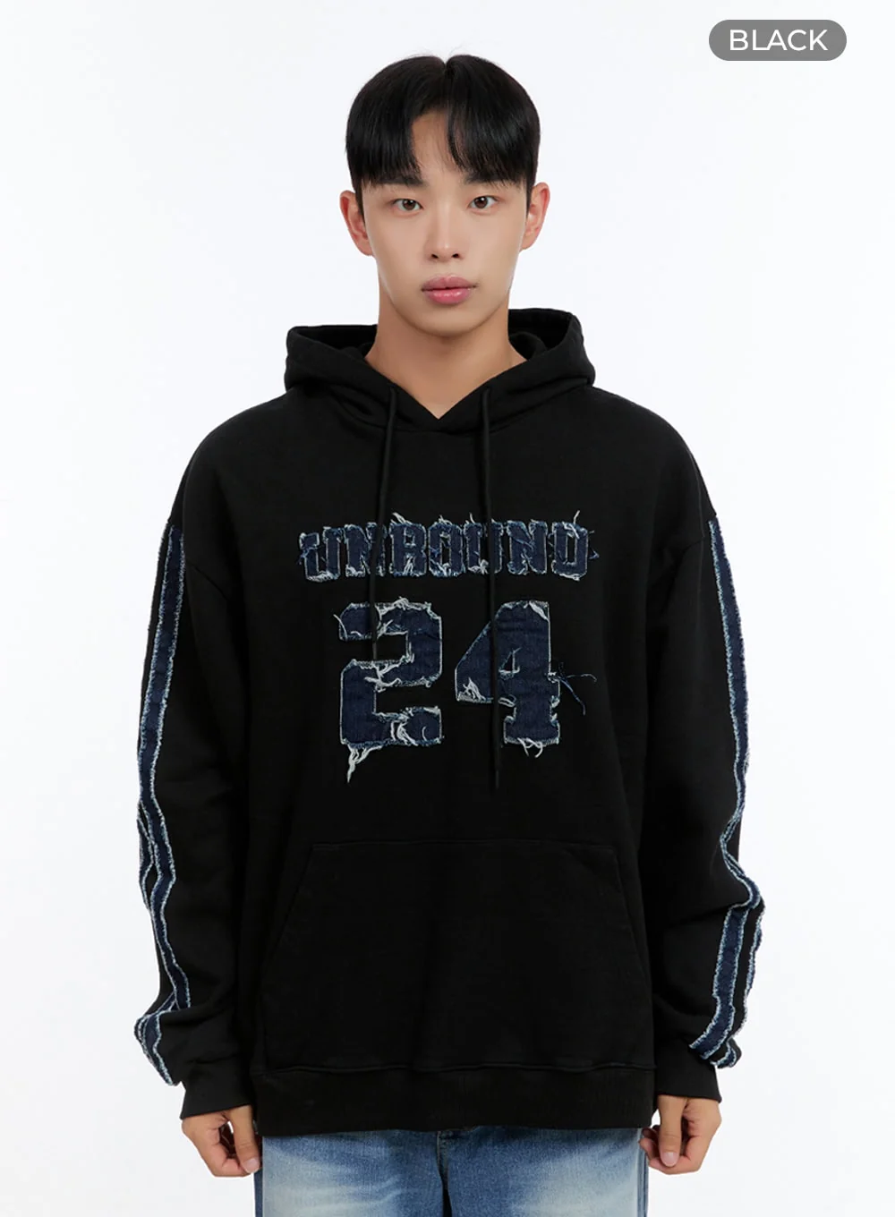 Men's  Cotton Patchwork Hoodie  IS412 - Image 12