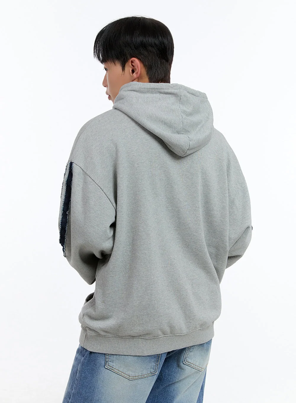 Men's  Cotton Patchwork Hoodie  IS412 - Image 6