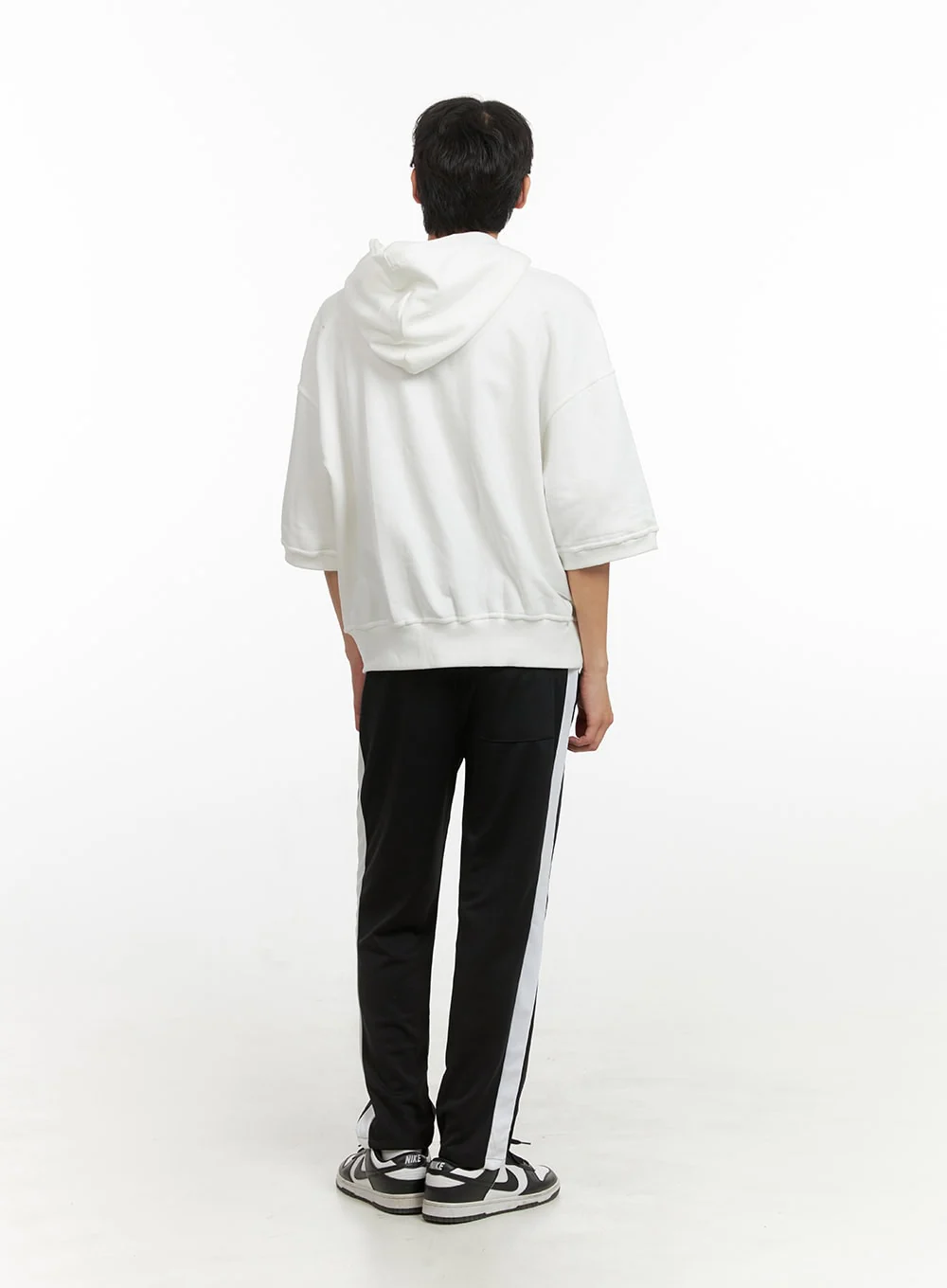 Men's Cozy Boxy Fit Hooded Sweatshirt (White) IU405 - Image 7