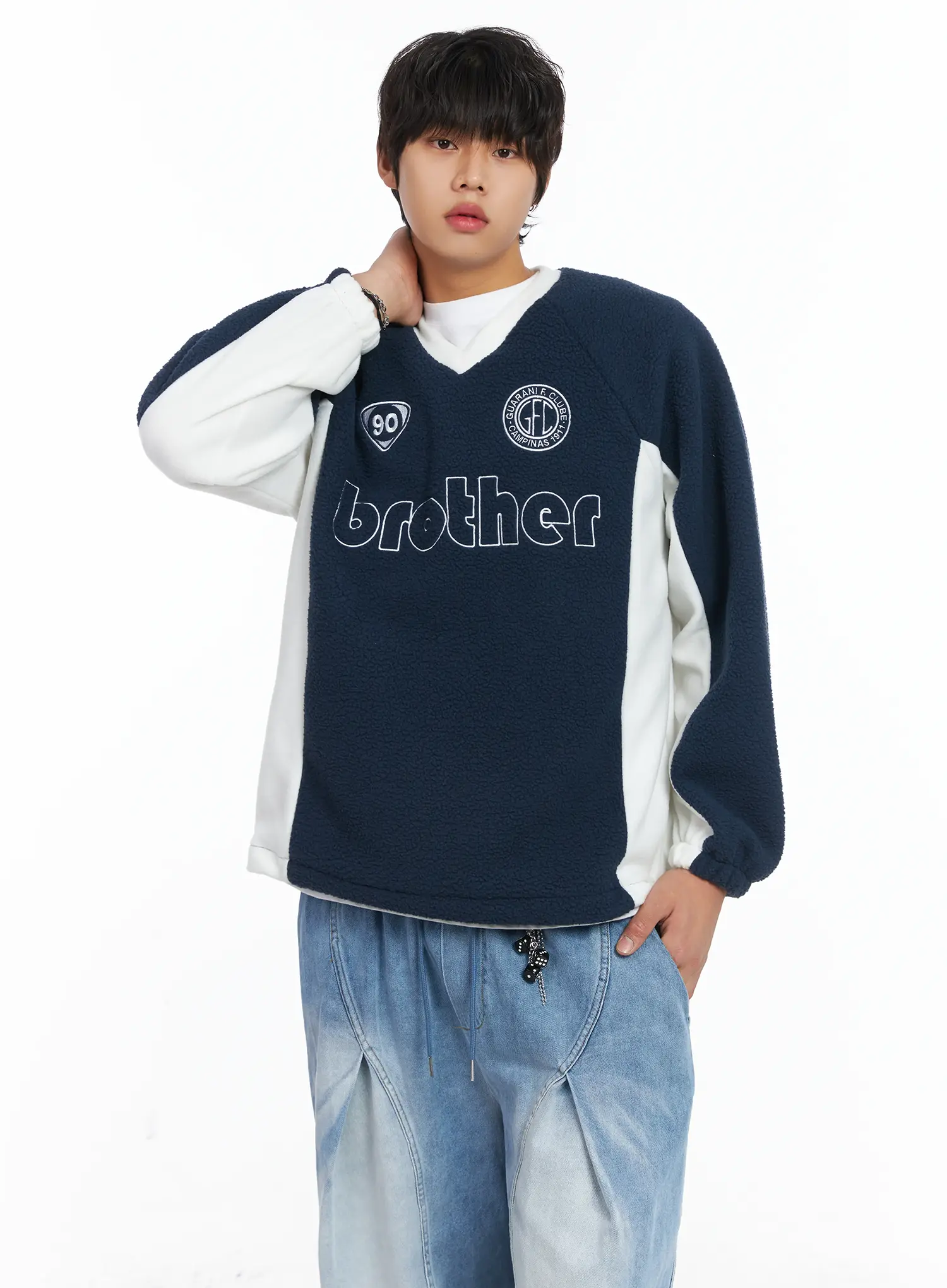 Men's Cozy Logo Fleece Crewneck IJ512