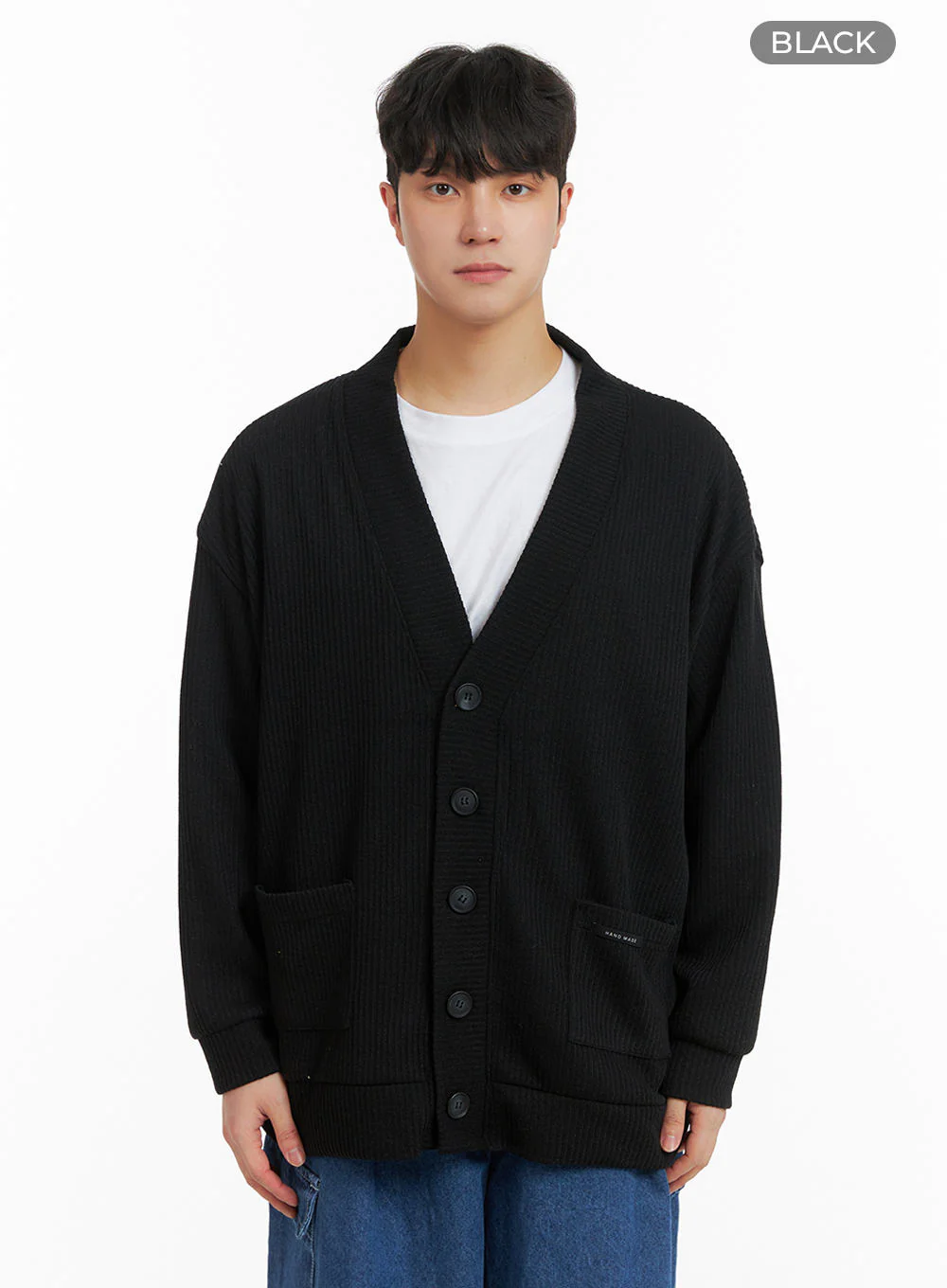 Men's Cozy Overfit Buttoned Cardigan IA402 - Image 9