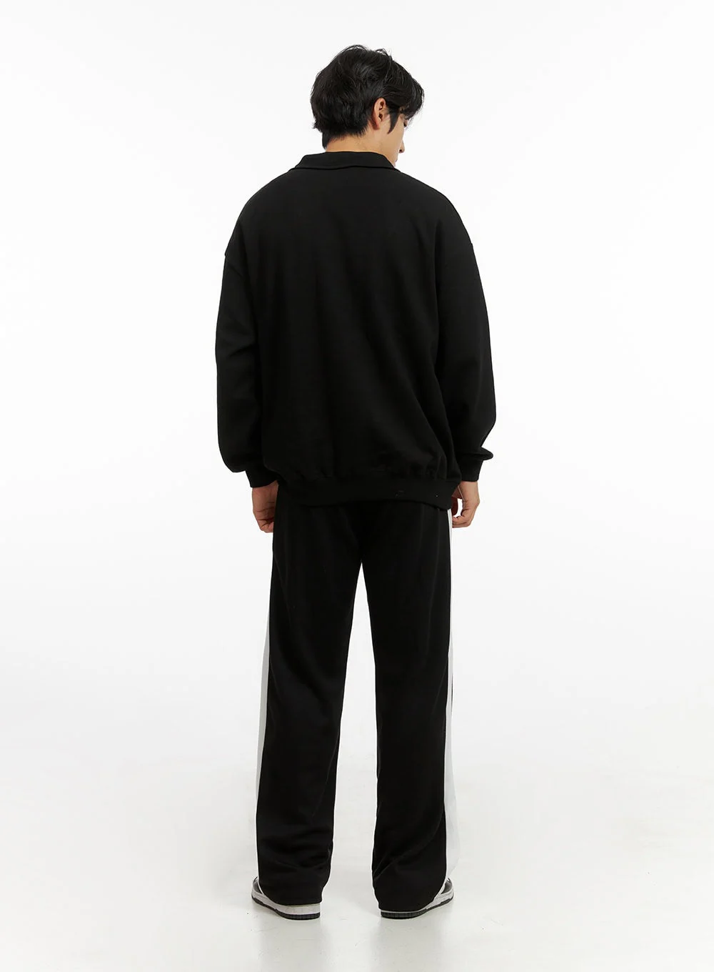 Men's Cozy Zip-Up Solid Sweatshirt (Black) IG409 - Image 7