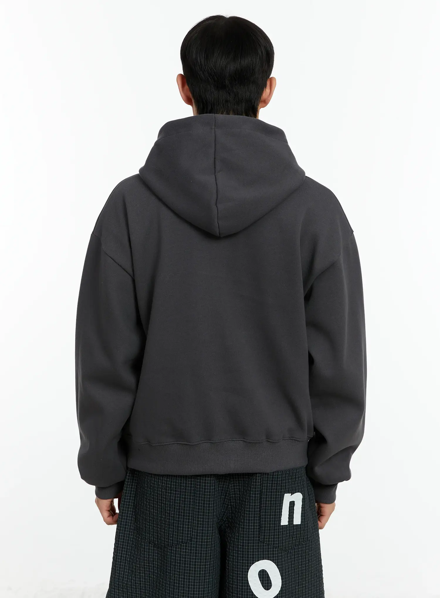 Men's Cropped Henley Hoodie IF511 - Image 5