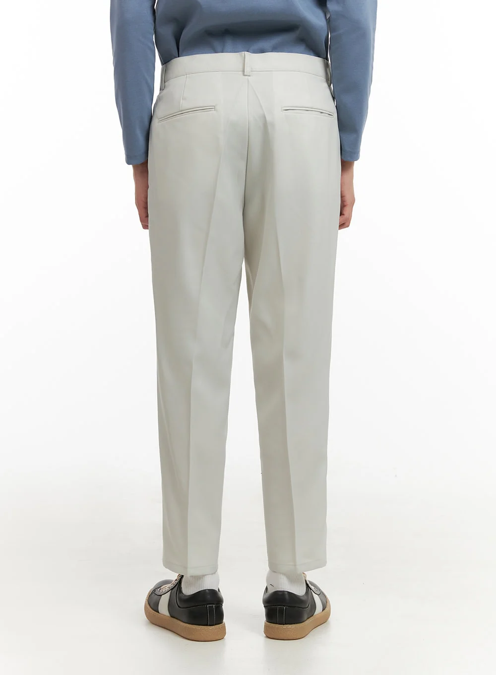 Men's Cropped Slim Fit Tailored Pants IY410 - Image 5