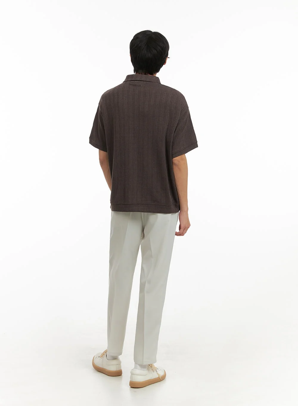 Men's Cropped Slim Fit Tailored Pants IY410 - Image 7