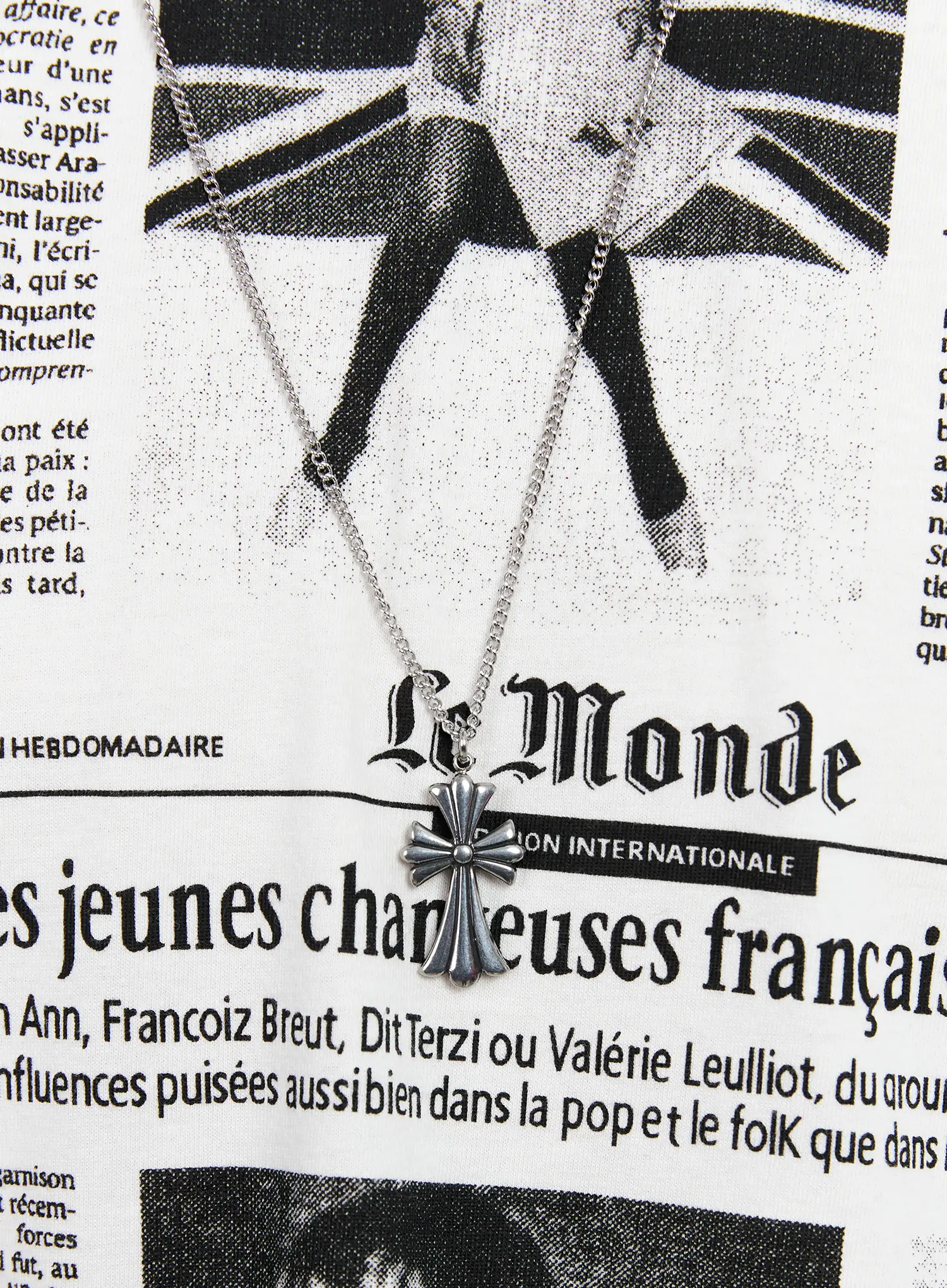 Men's Cross Pendant Chain Necklace IG511 - Image 2