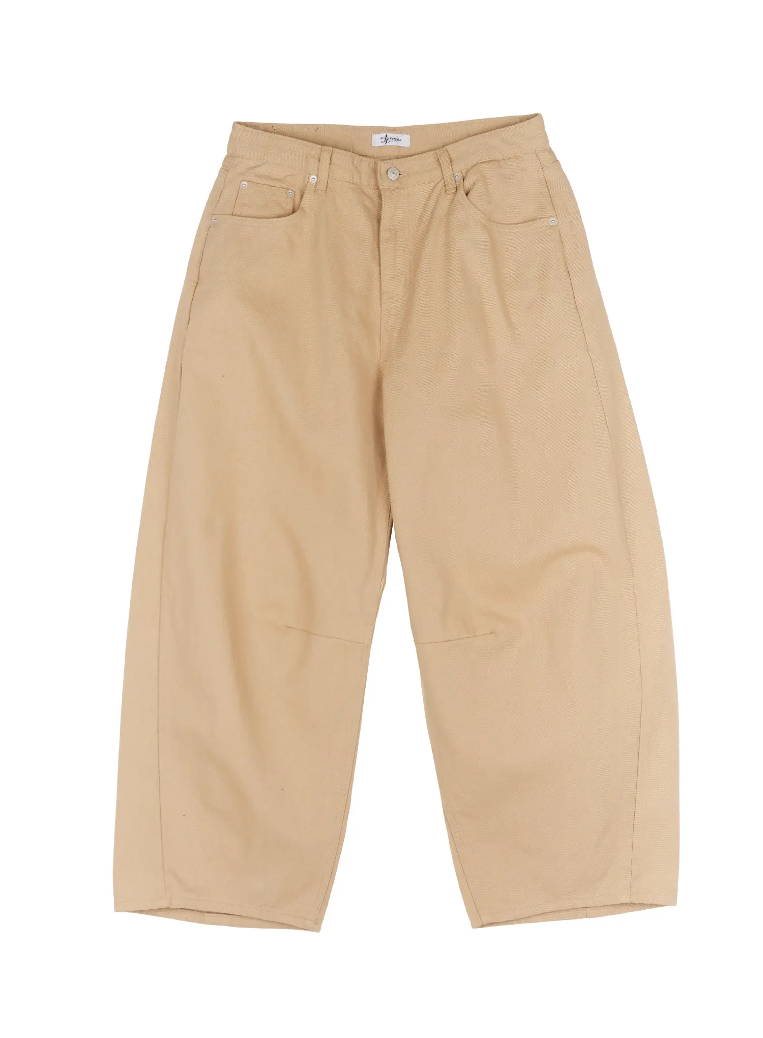 Men's Curved Fit Beige Wide Leg Pants ID523 - Image 12