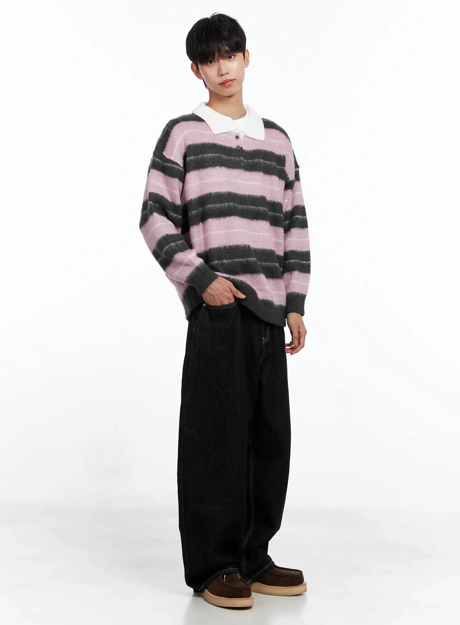 Men's Dark Denim Pocket Jeans IS519 - Image 12