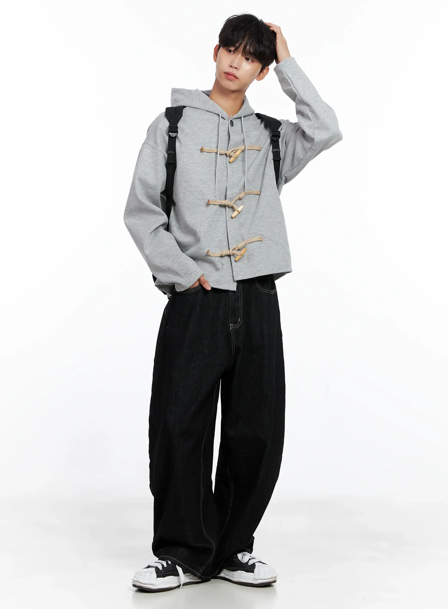 Men's Dark Denim Pocket Jeans IS519 - Image 3