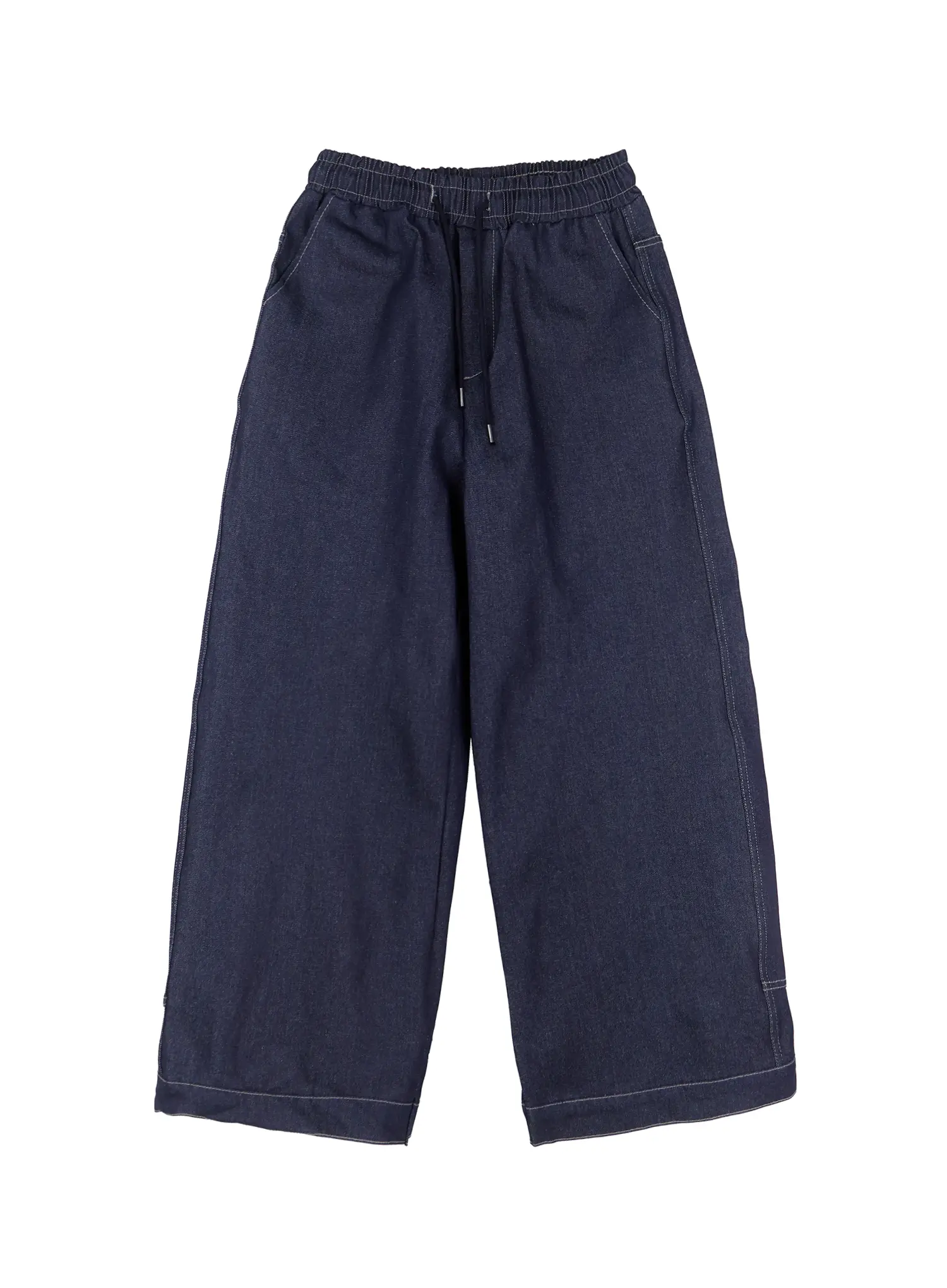 Men's Dark Denim Wide Pants IO517 - Image 18