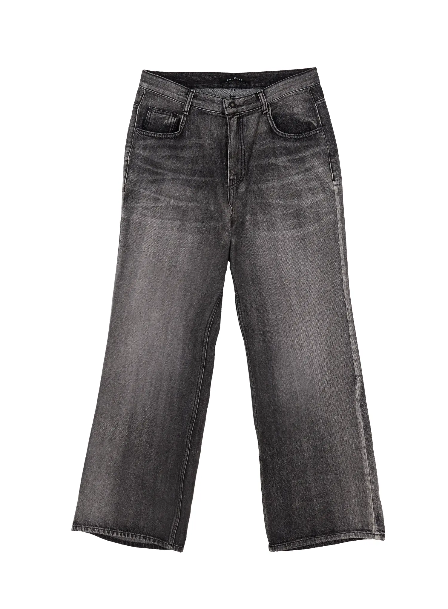 Men's Dark Gray Semi-Flared Jeans IJ521 - Image 11