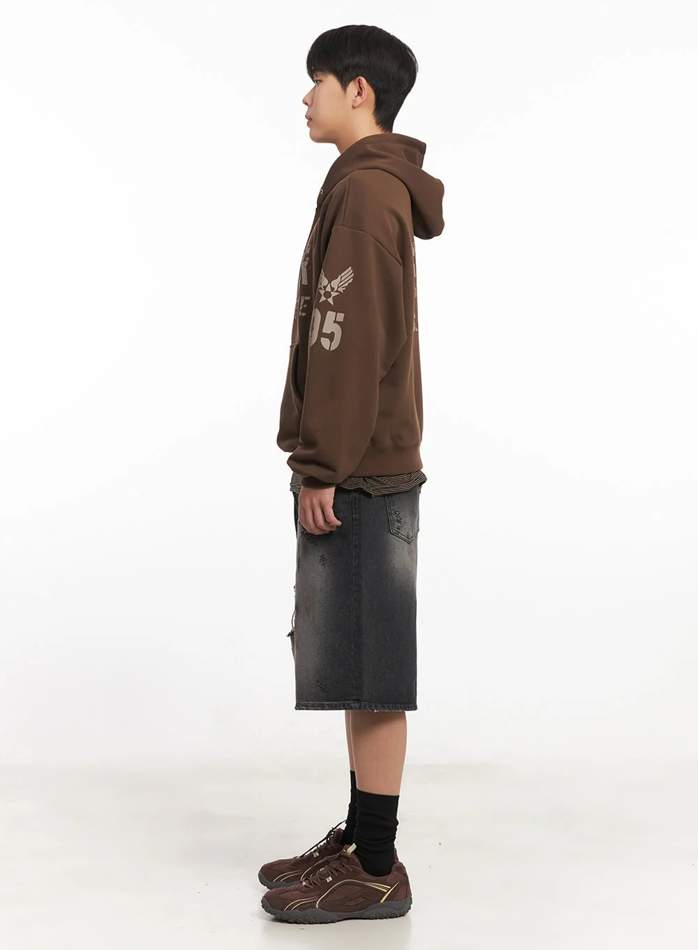 Men's Destroyed Burmuda Denim Shorts IM528 - Image 9