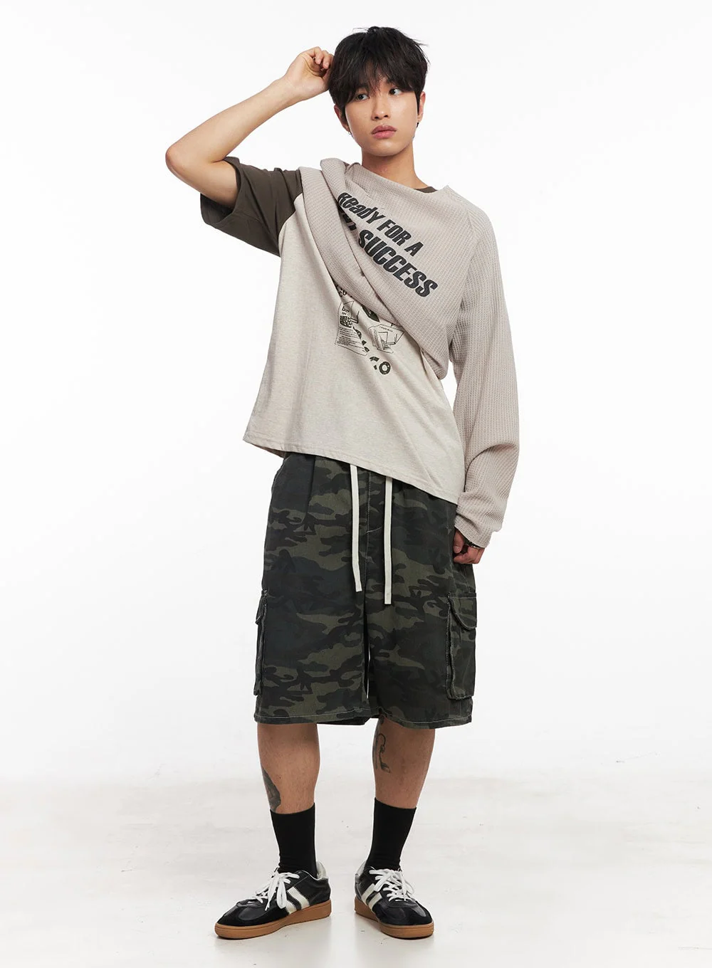 Men's Disco Graphic Raglan T-Shirt IY508 - Image 9