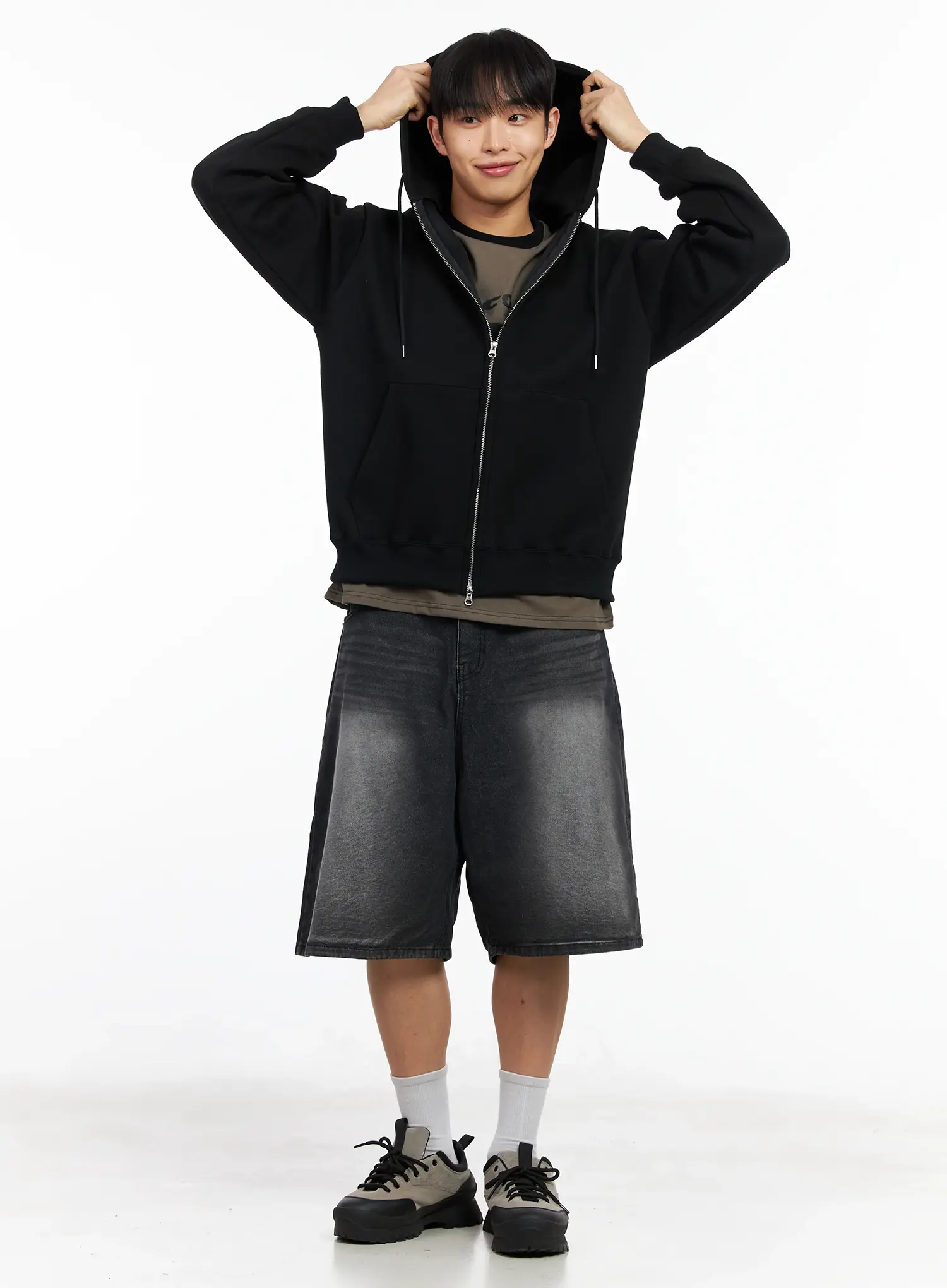 Men's Double Zip-Up Hoodie IM516