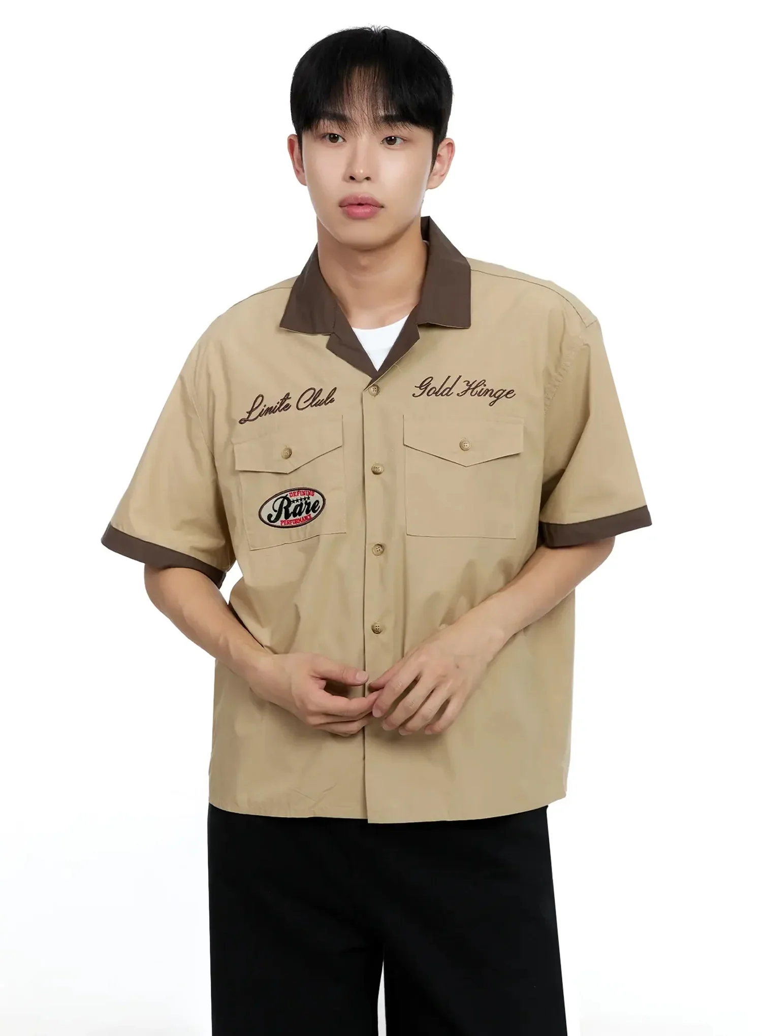 Men's Embroidered Graphic Shirt IG520 - Image 2