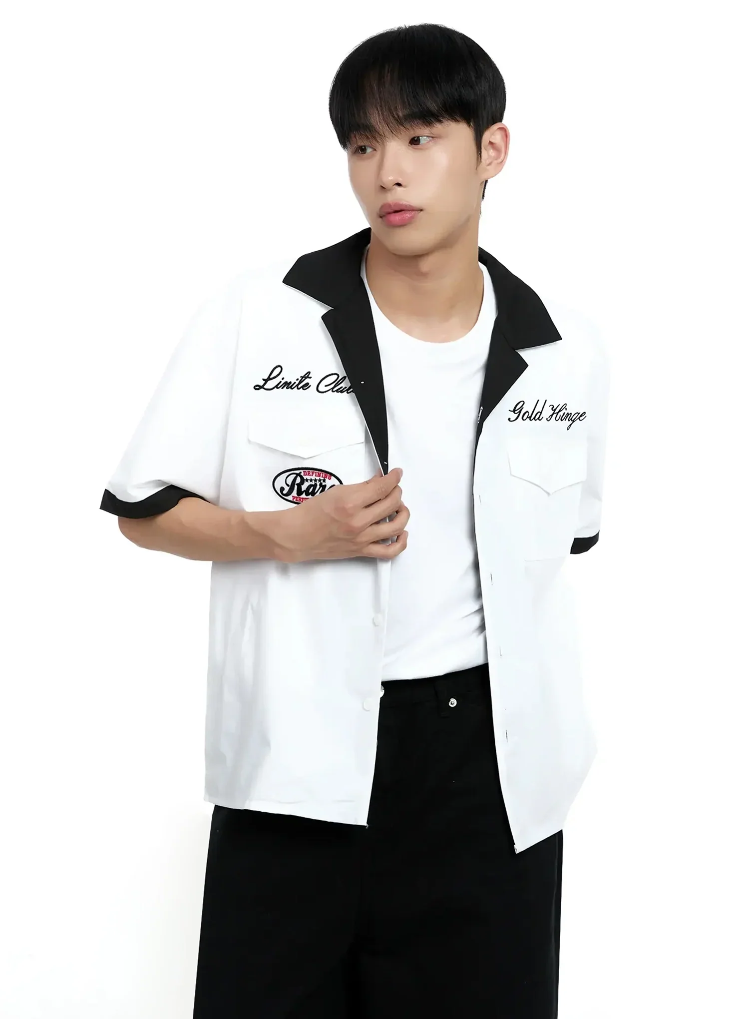 Men's Embroidered Graphic Shirt IG520 - Image 3