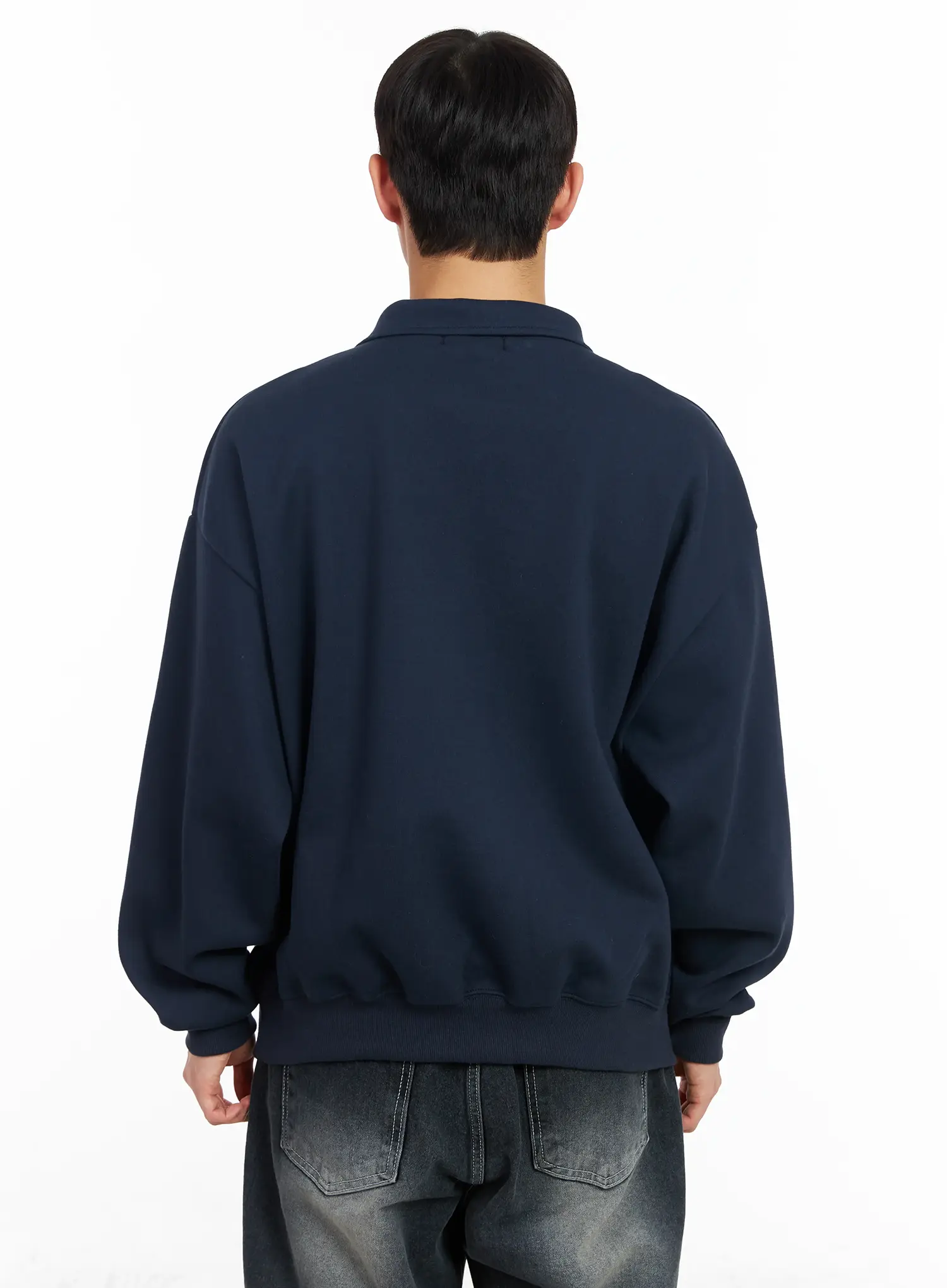 Men's Embroidered Half-Zip Sweatshirt IM511 - Image 5