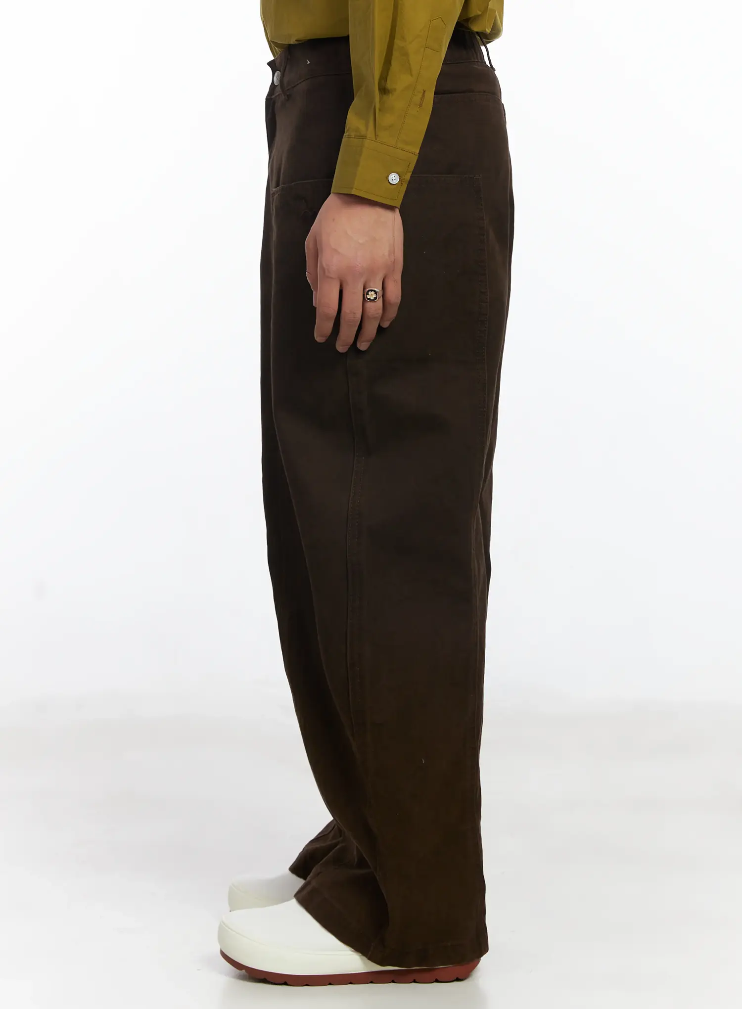 Men's Embroidered Wide Leg Pants IF503 - Image 5