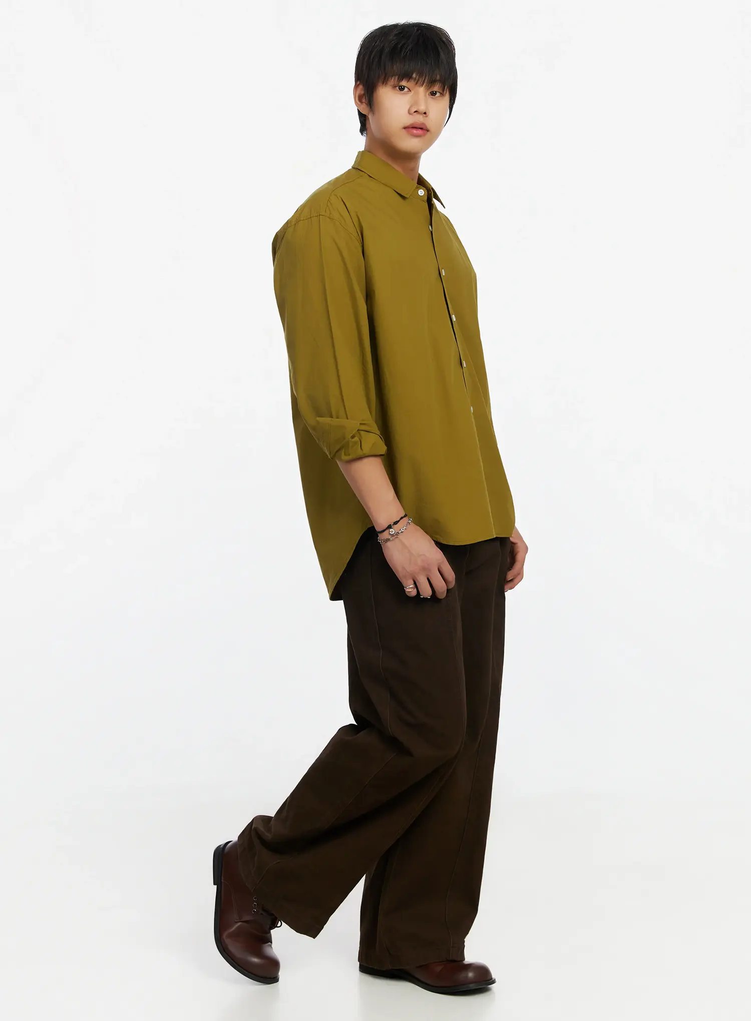 Men's Embroidered Wide Leg Pants IF503 - Image 8