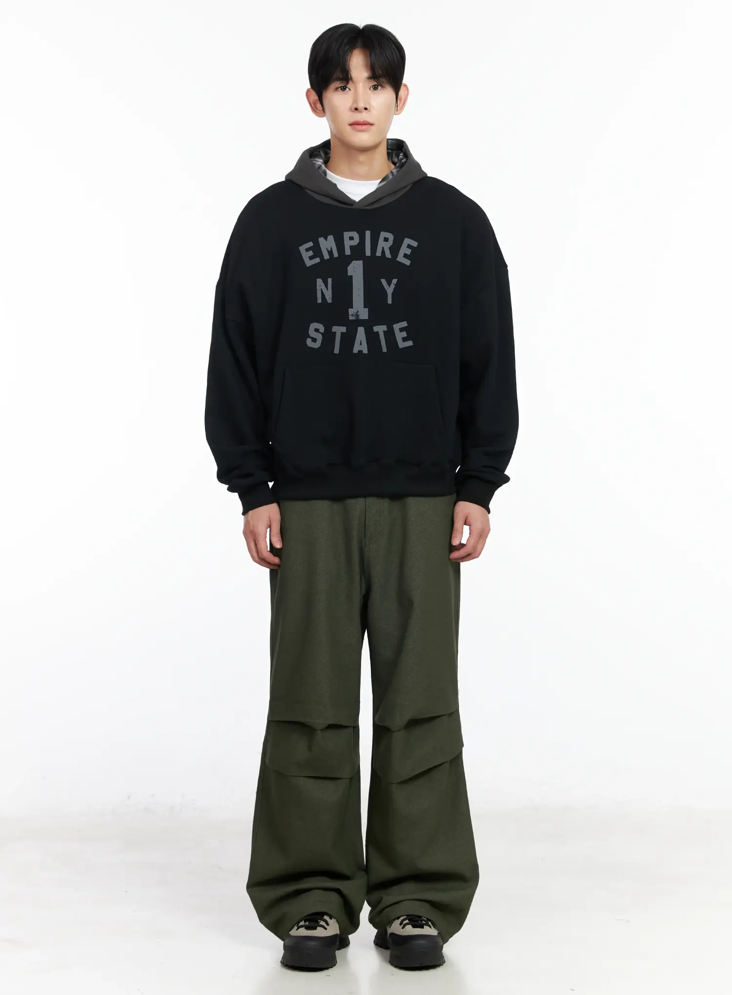 Men's Empire State Graphic Hoodie IM518 - Image 3