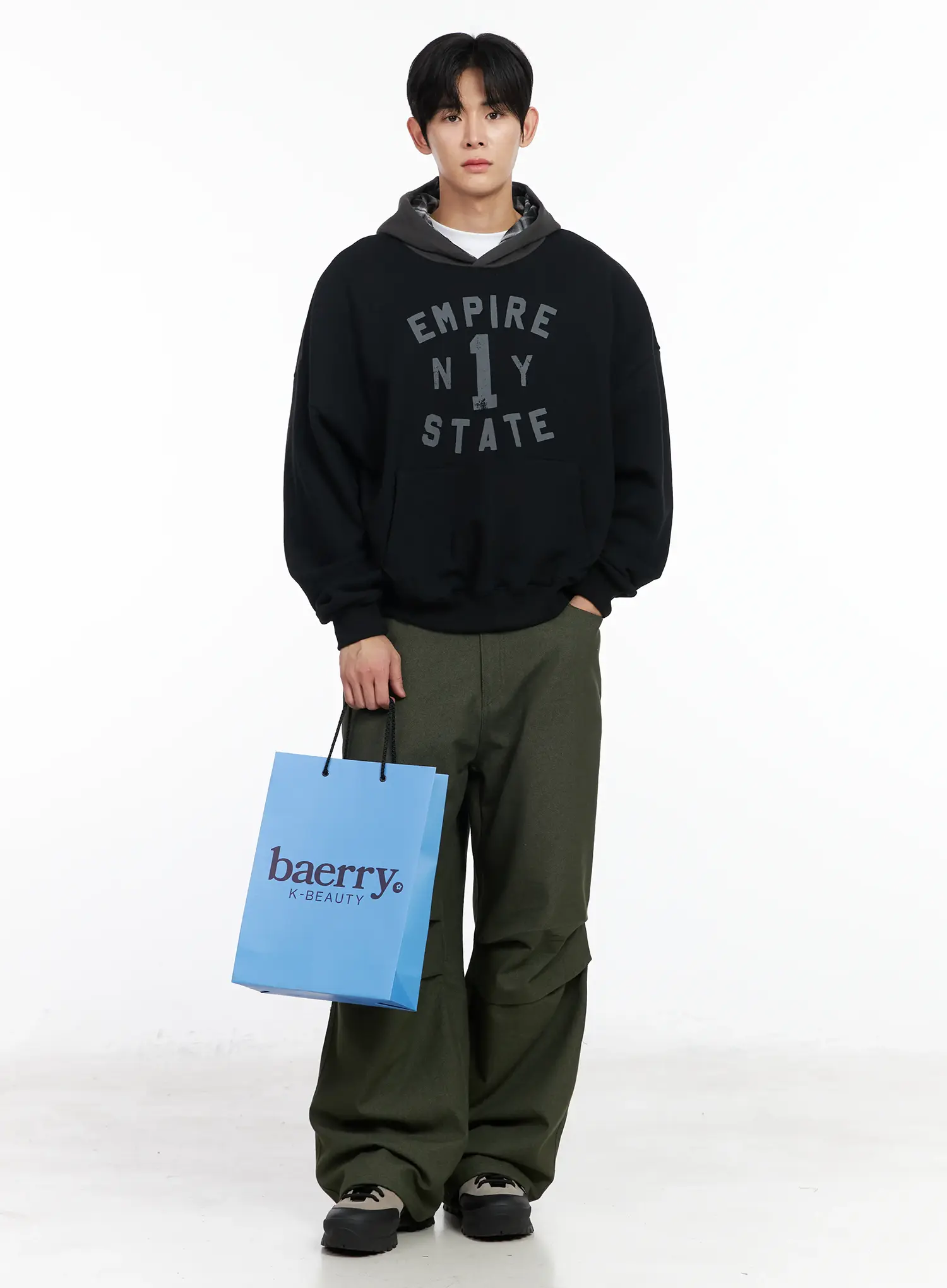 Men's Empire State Graphic Hoodie IM518 - Image 6