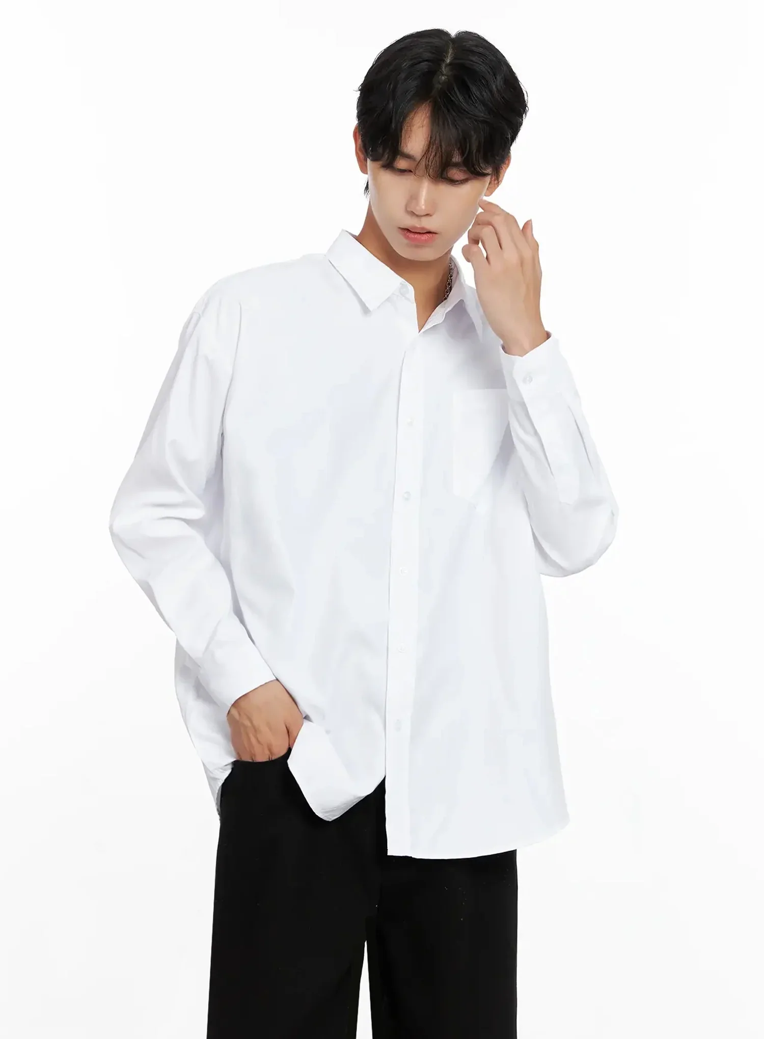Men's Essential Button-Up Shirt IO517 - Image 10