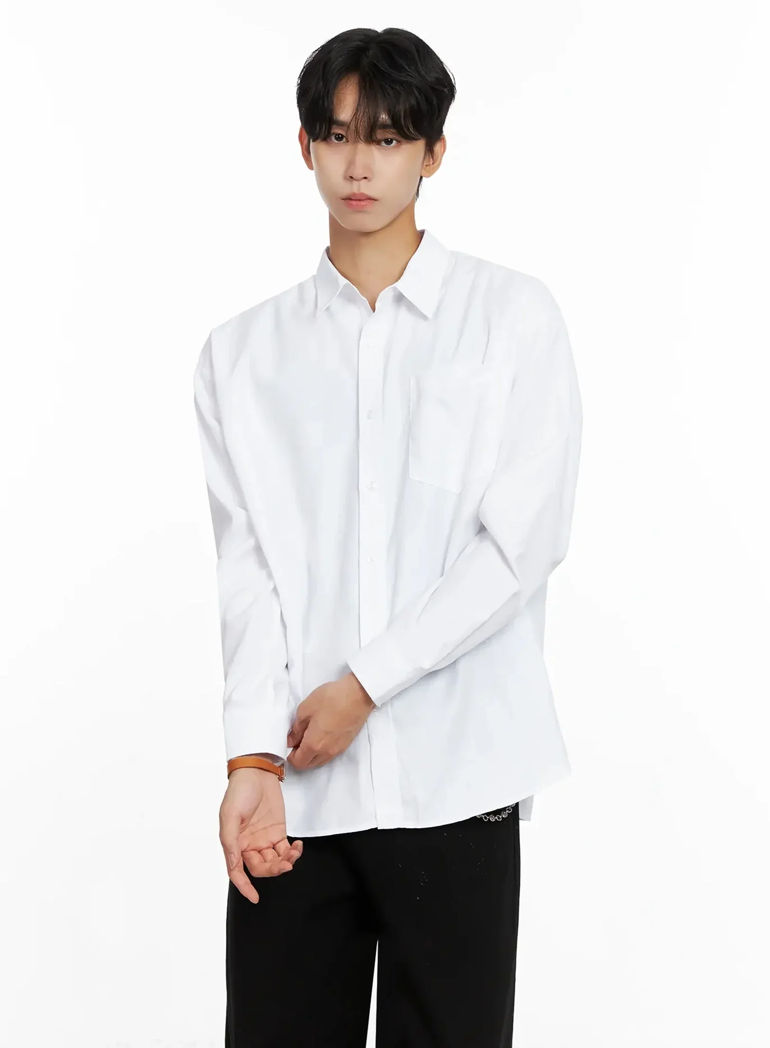Men's Essential Button-Up Shirt IO517 - Image 2