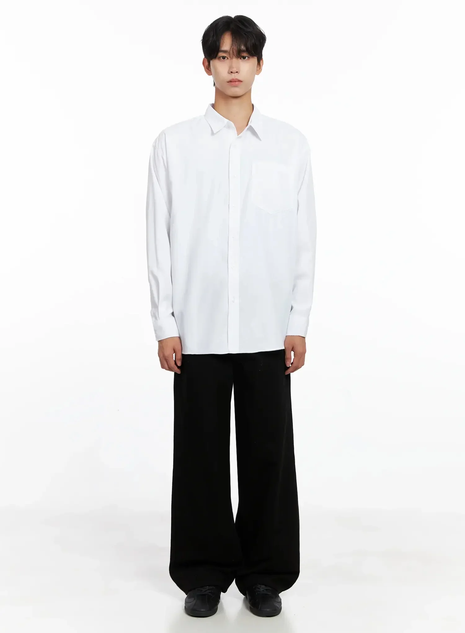 Men's Essential Button-Up Shirt IO517 - Image 5