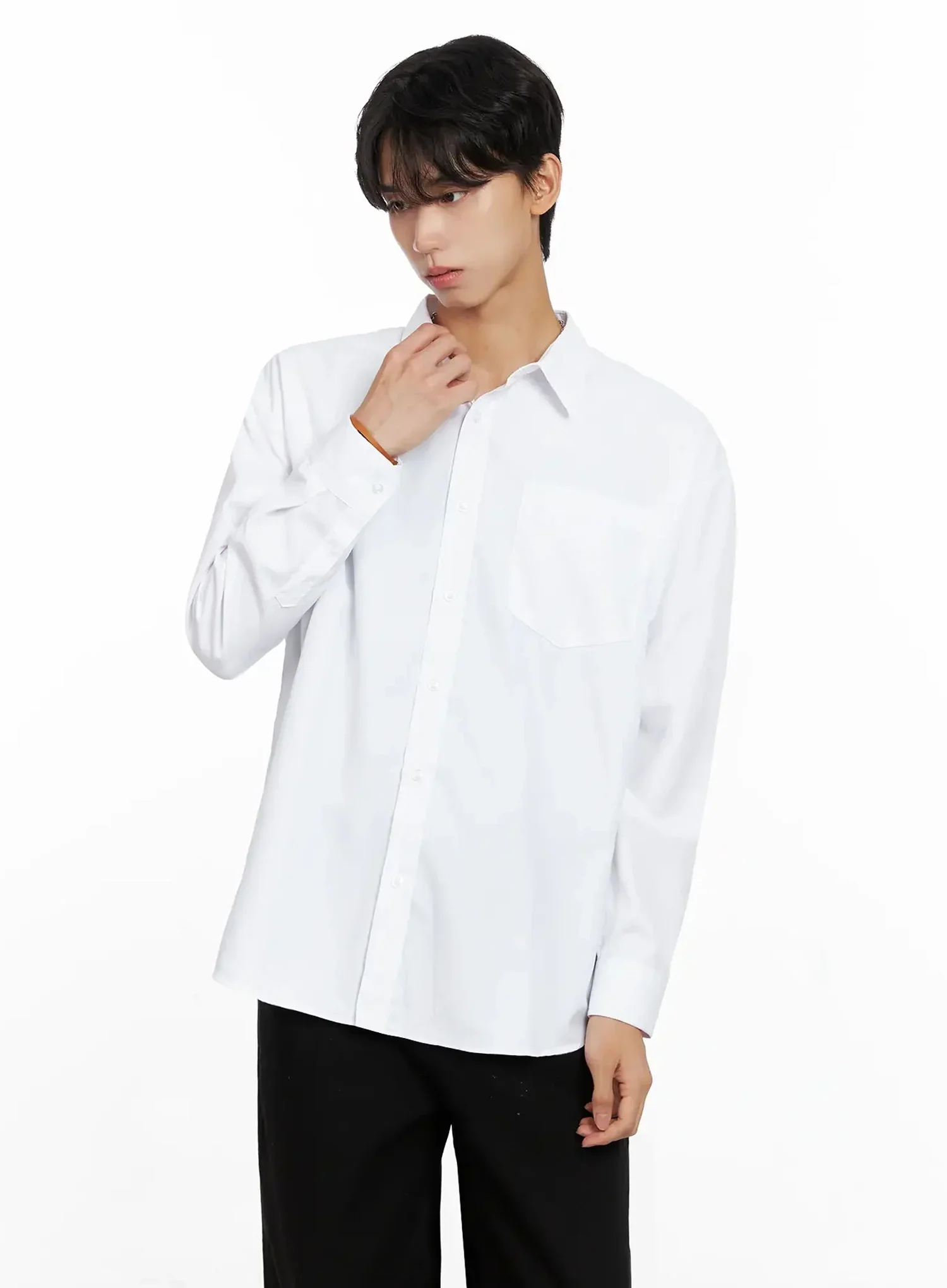 Men's Essential Button-Up Shirt IO517 - Image 9