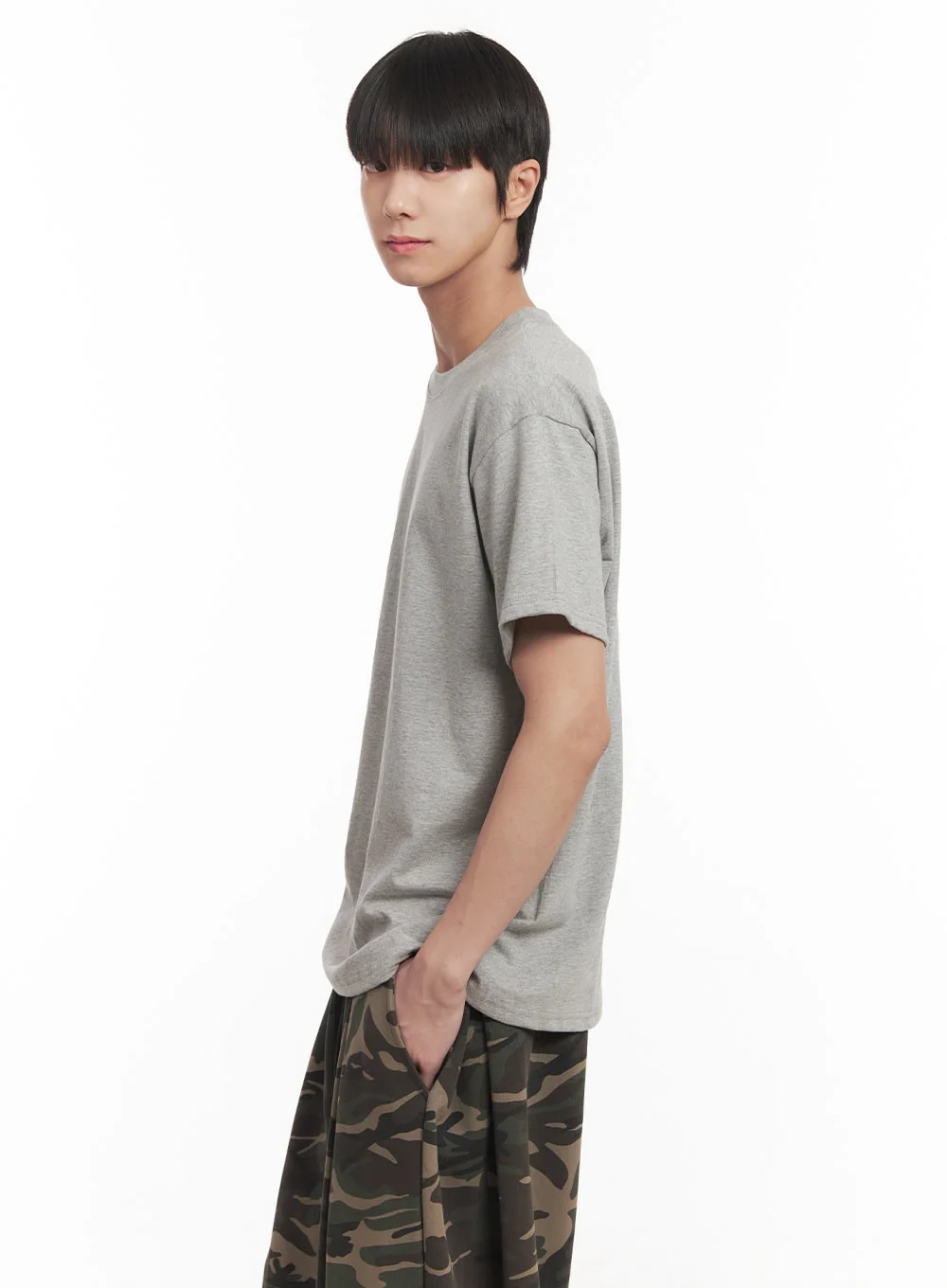 Men's Essential T-Shirt (Gray) IM518 - Image 4