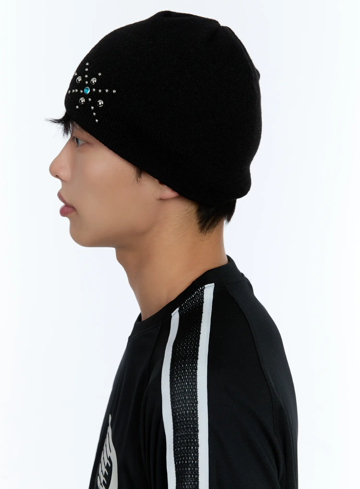 Men's Floral Stud Beanie IL515 - Image 8