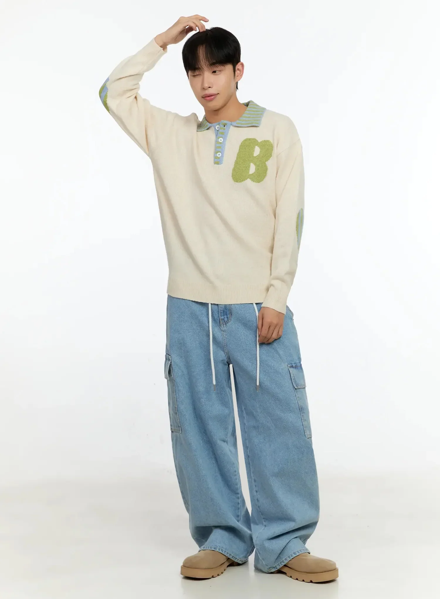 Men's Graphic Collar Sweater IN506 - Image 12
