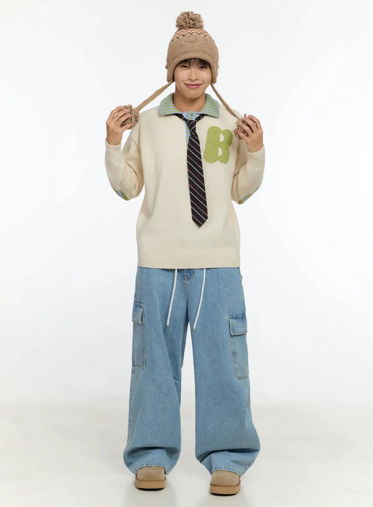 Men's Graphic Collar Sweater IN506 - Image 13