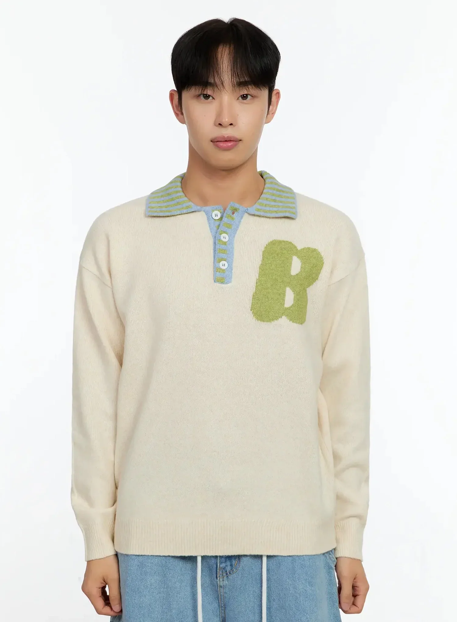 Men's Graphic Collar Sweater IN506 - Image 14