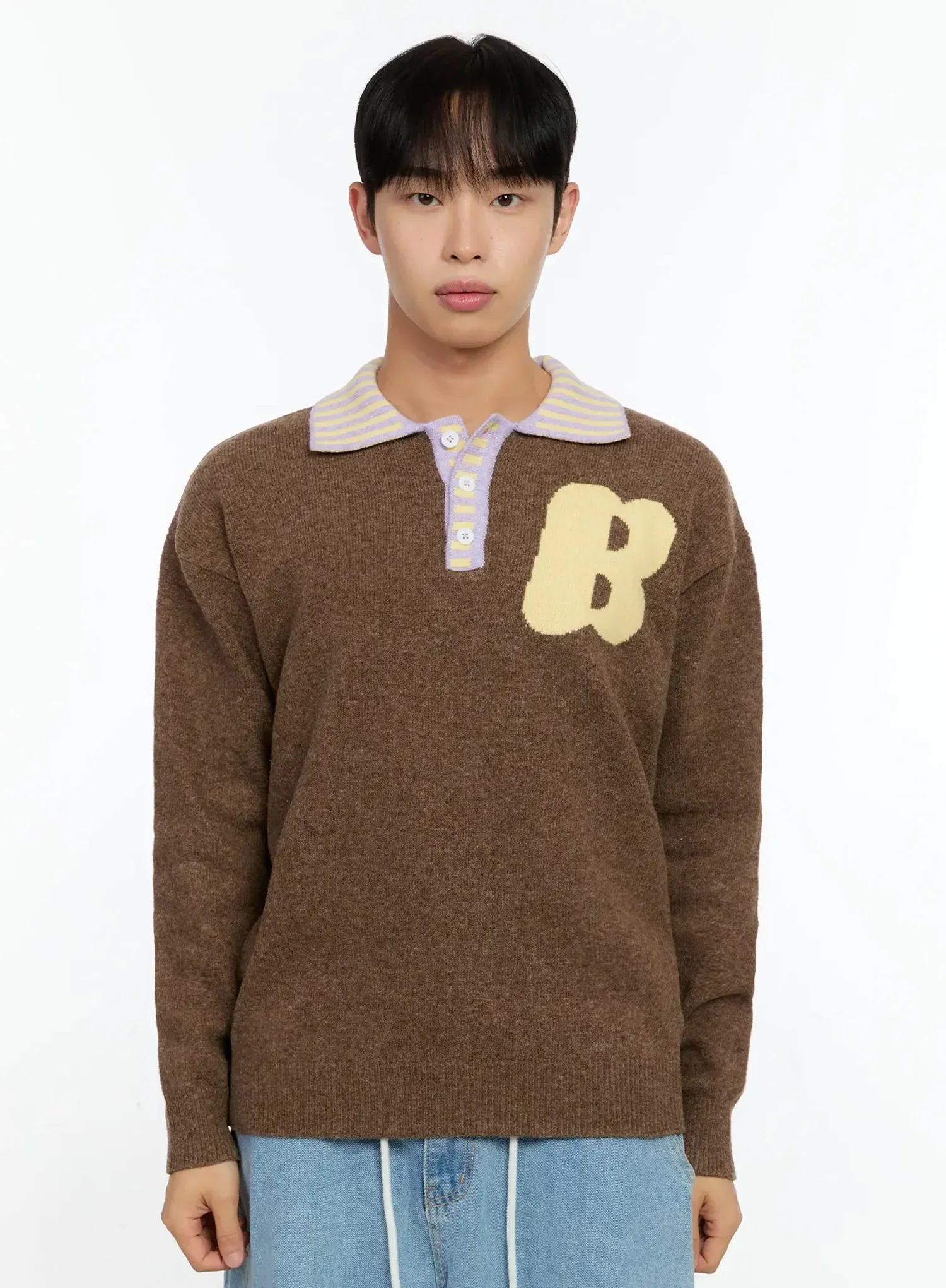 Men's Graphic Collar Sweater IN506 - Image 15
