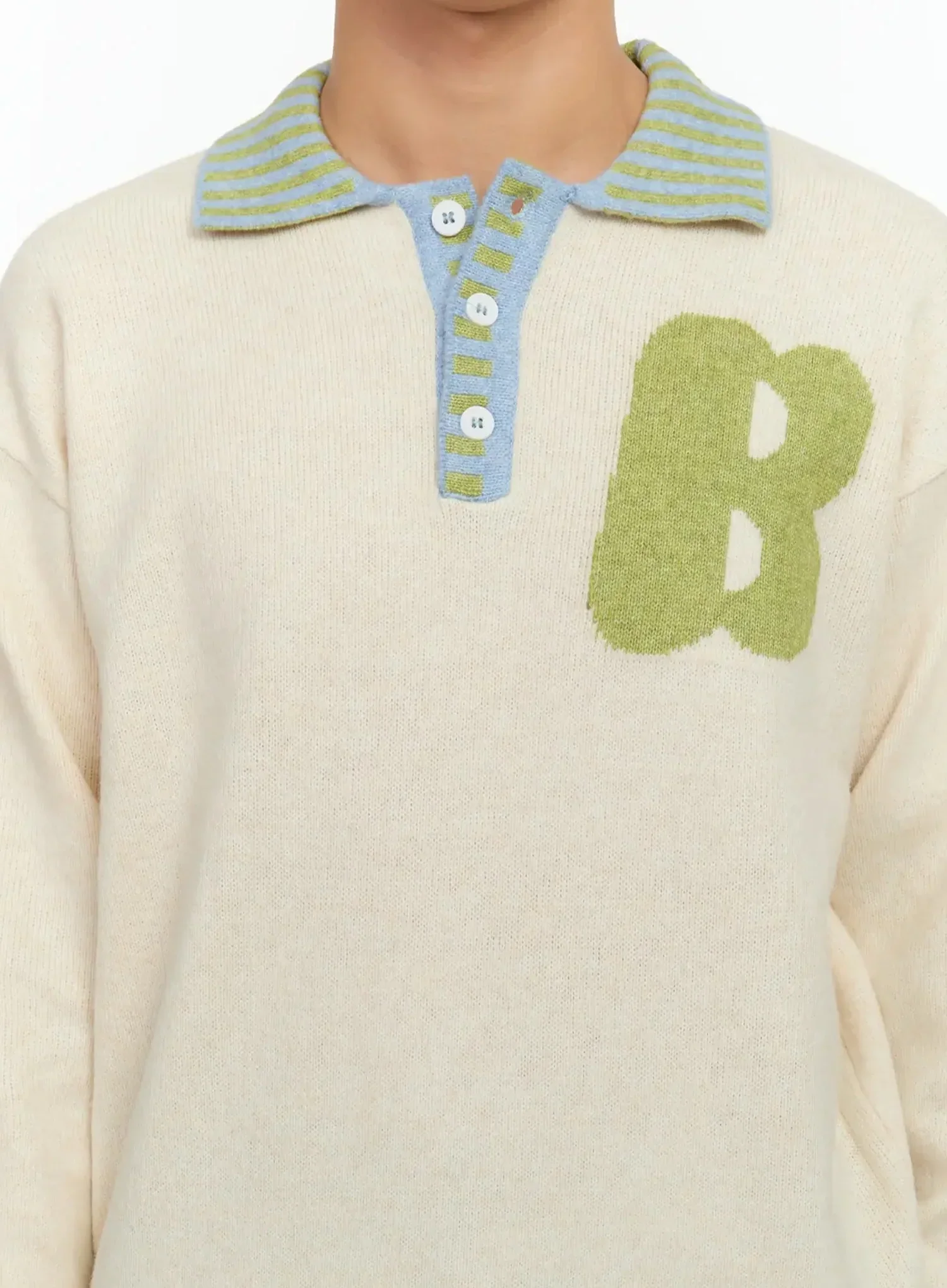Men's Graphic Collar Sweater IN506 - Image 3