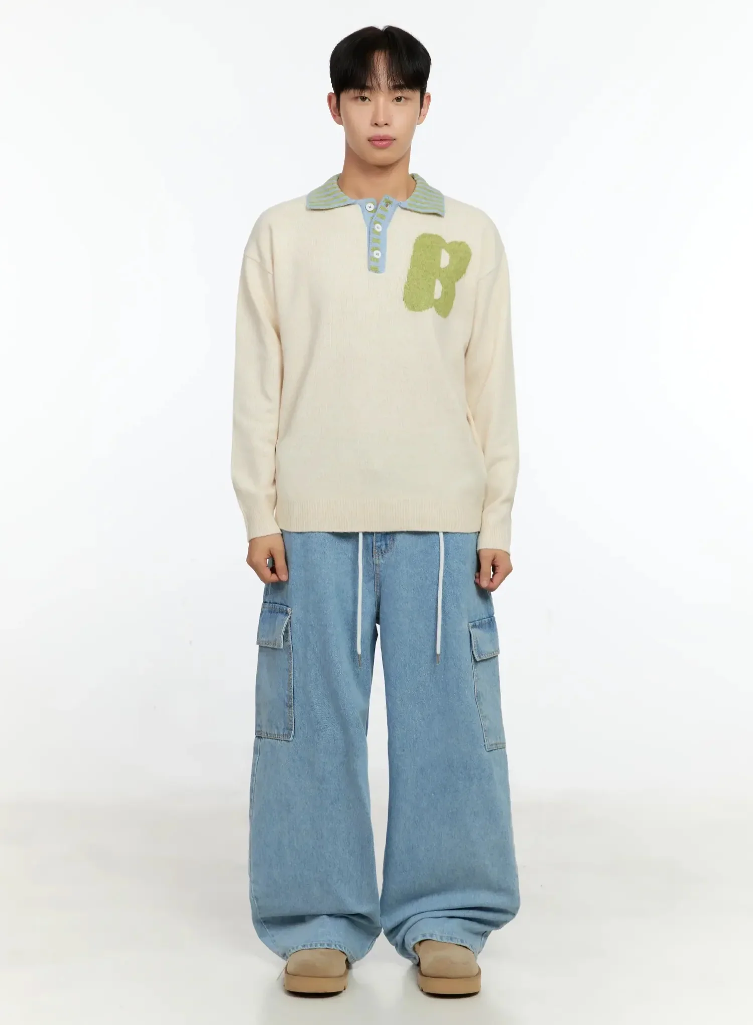 Men's Graphic Collar Sweater IN506 - Image 8