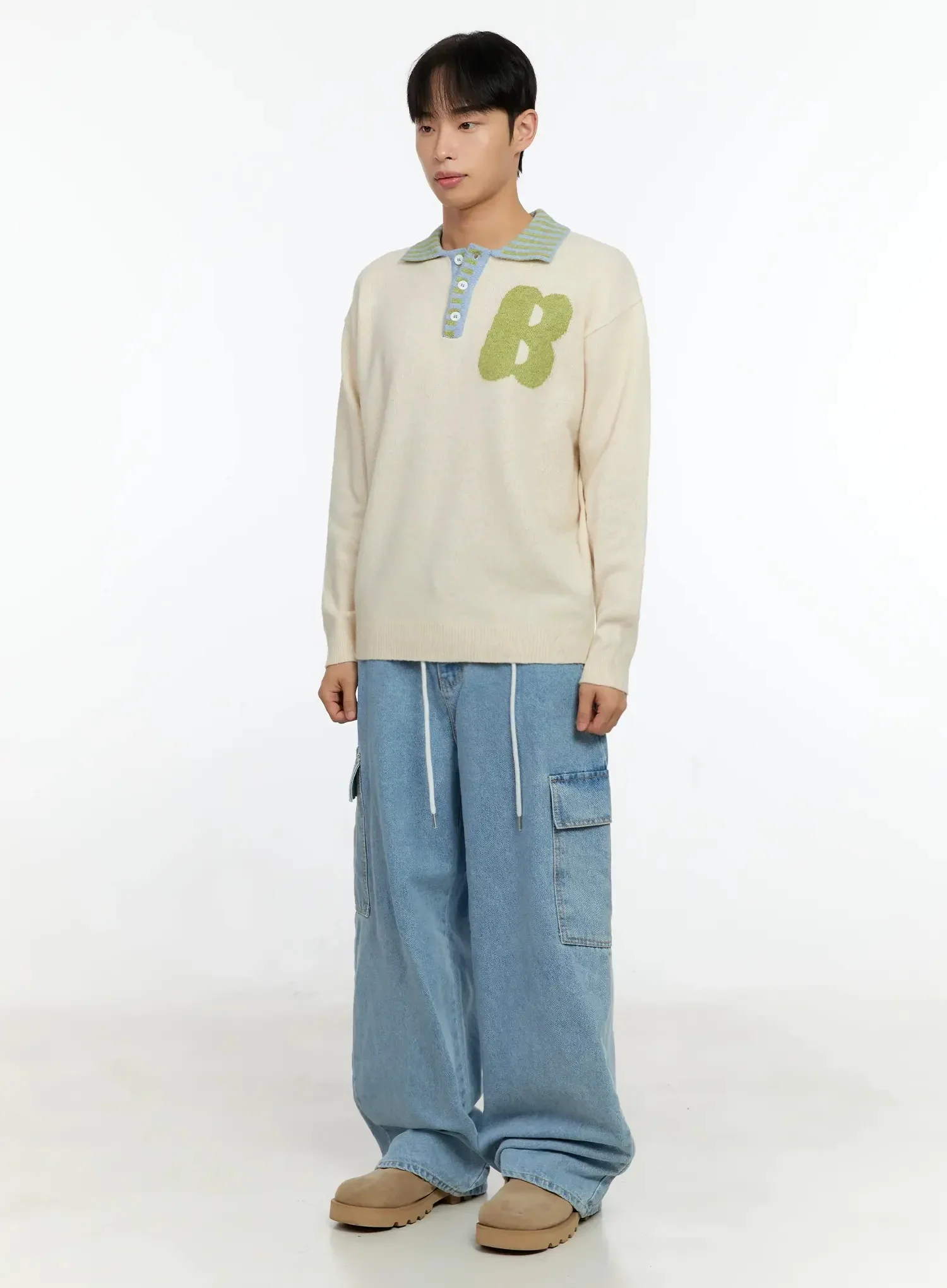 Men's Graphic Collar Sweater IN506 - Image 9
