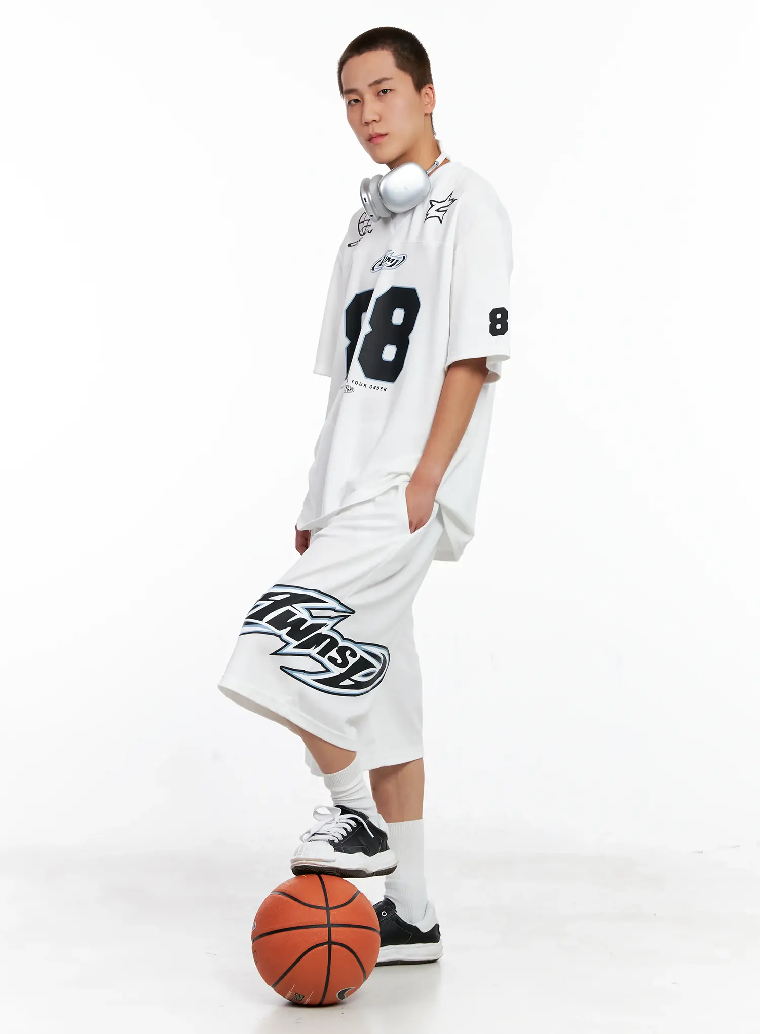 Men's Graphic Logo Athletic Shorts IG508 - Image 2