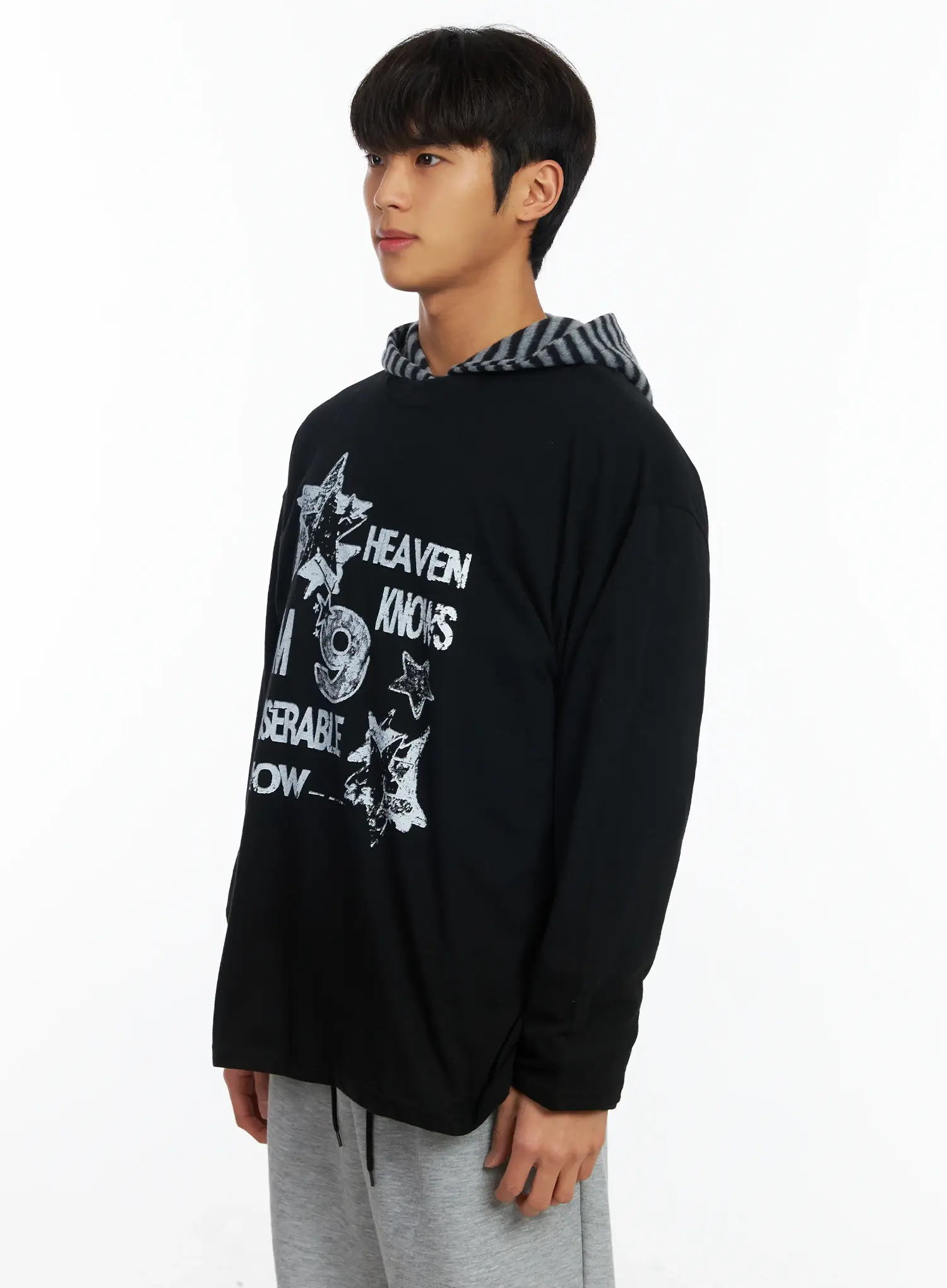 Men's Graphic Long Sleeve Hoodie IF506 - Image 4